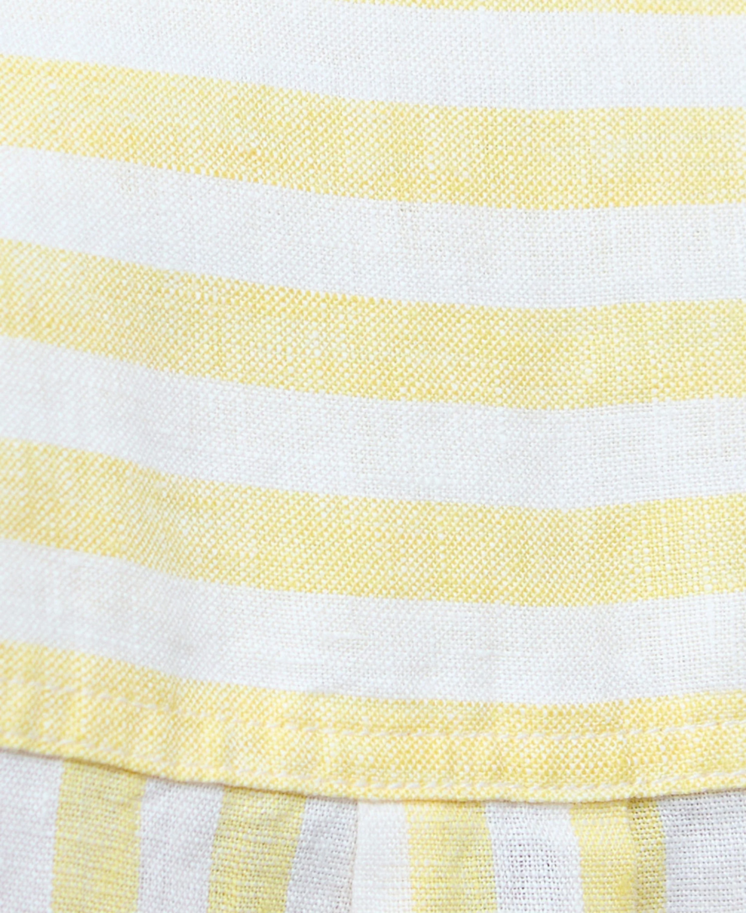 Annie Long Sleeve Linen Shirt - Sunray Yellow Stripe - Image 8