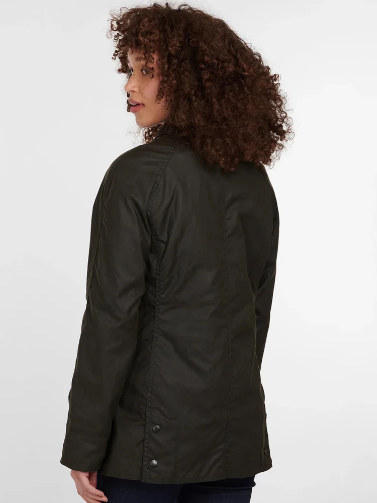 Classic Beadnell Wax Jacket - Olive - Image 4