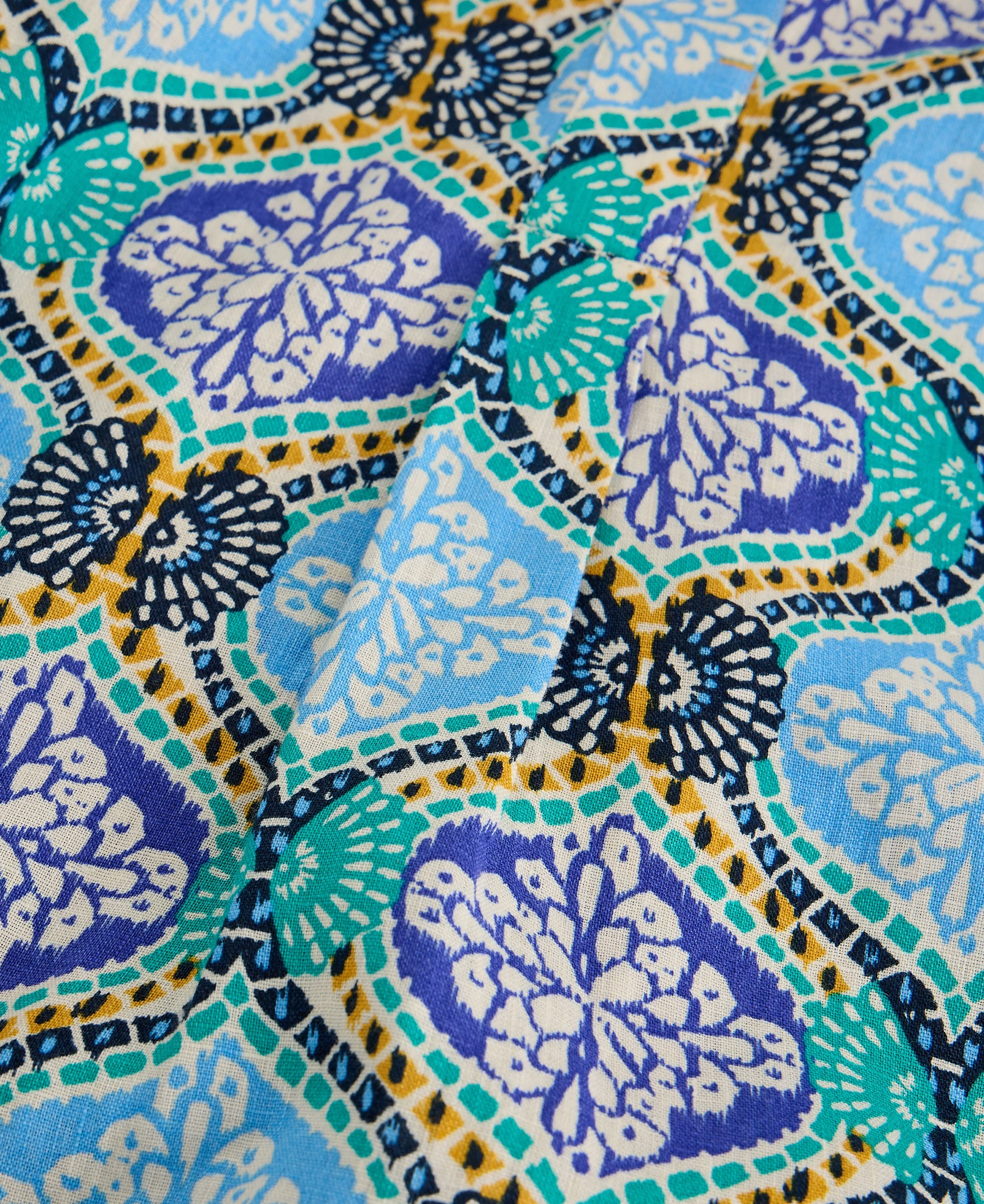 Bianca Linen Tunic - Blue Print - Image 4
