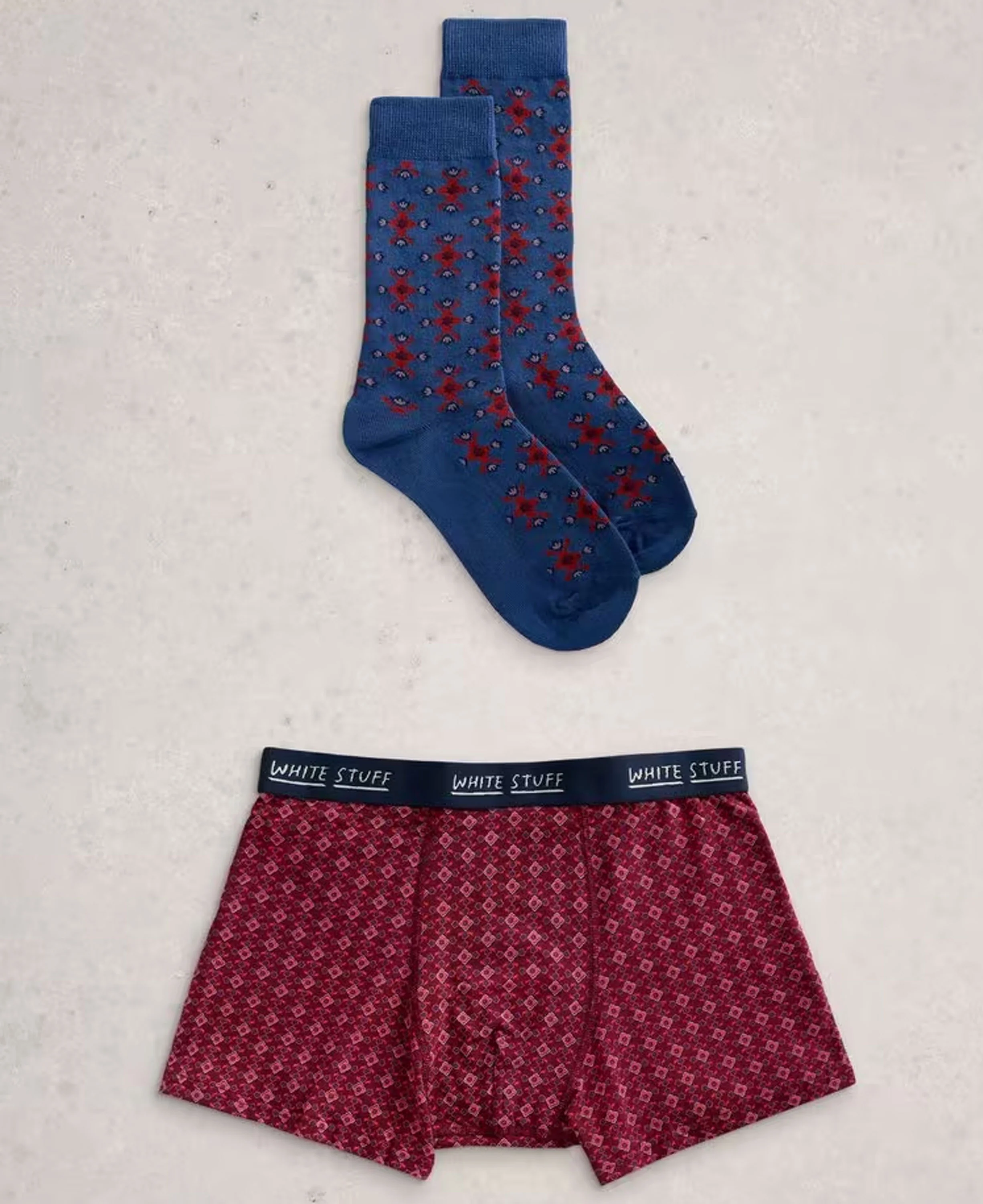 Boxers & Sock Gift Set - Dark Red - Image 2