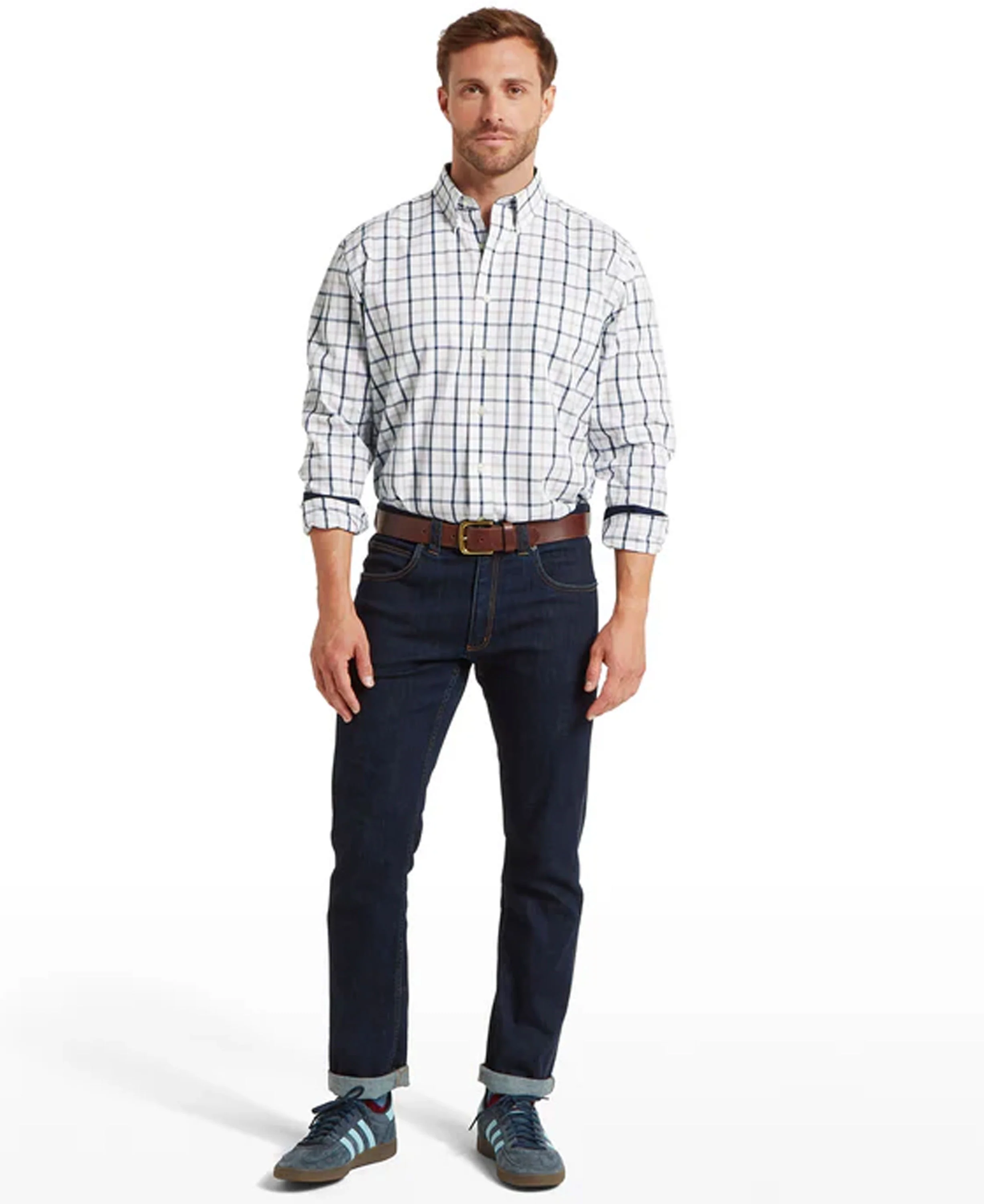 Brancaster Classic Shirt - Oxford Navy Check - Image 4