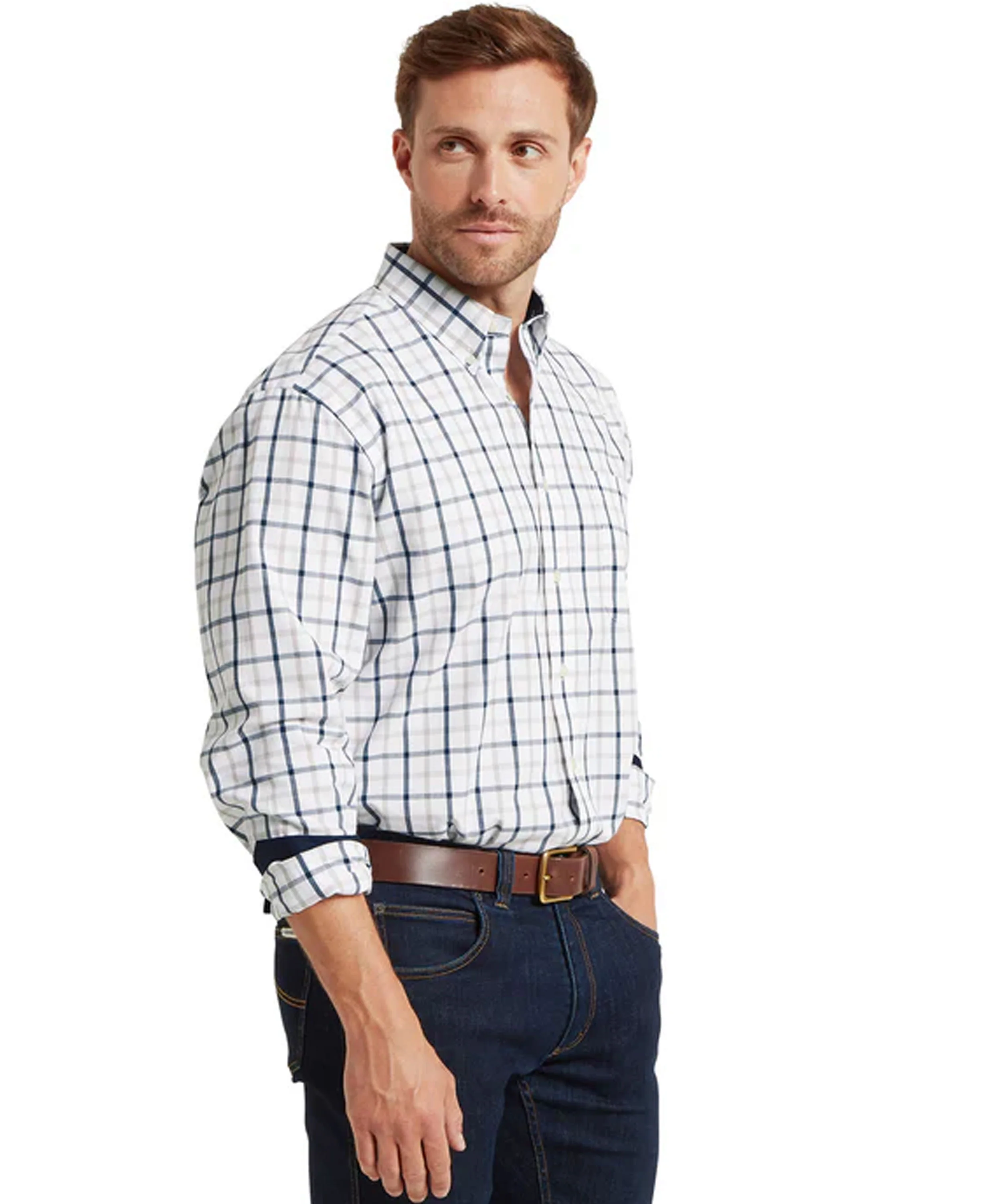 Brancaster Classic Shirt - Oxford Navy Check - Image 5