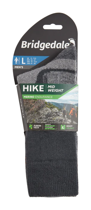 Hike Midweight Merino Performance Socks - Gunmetal - Image 3