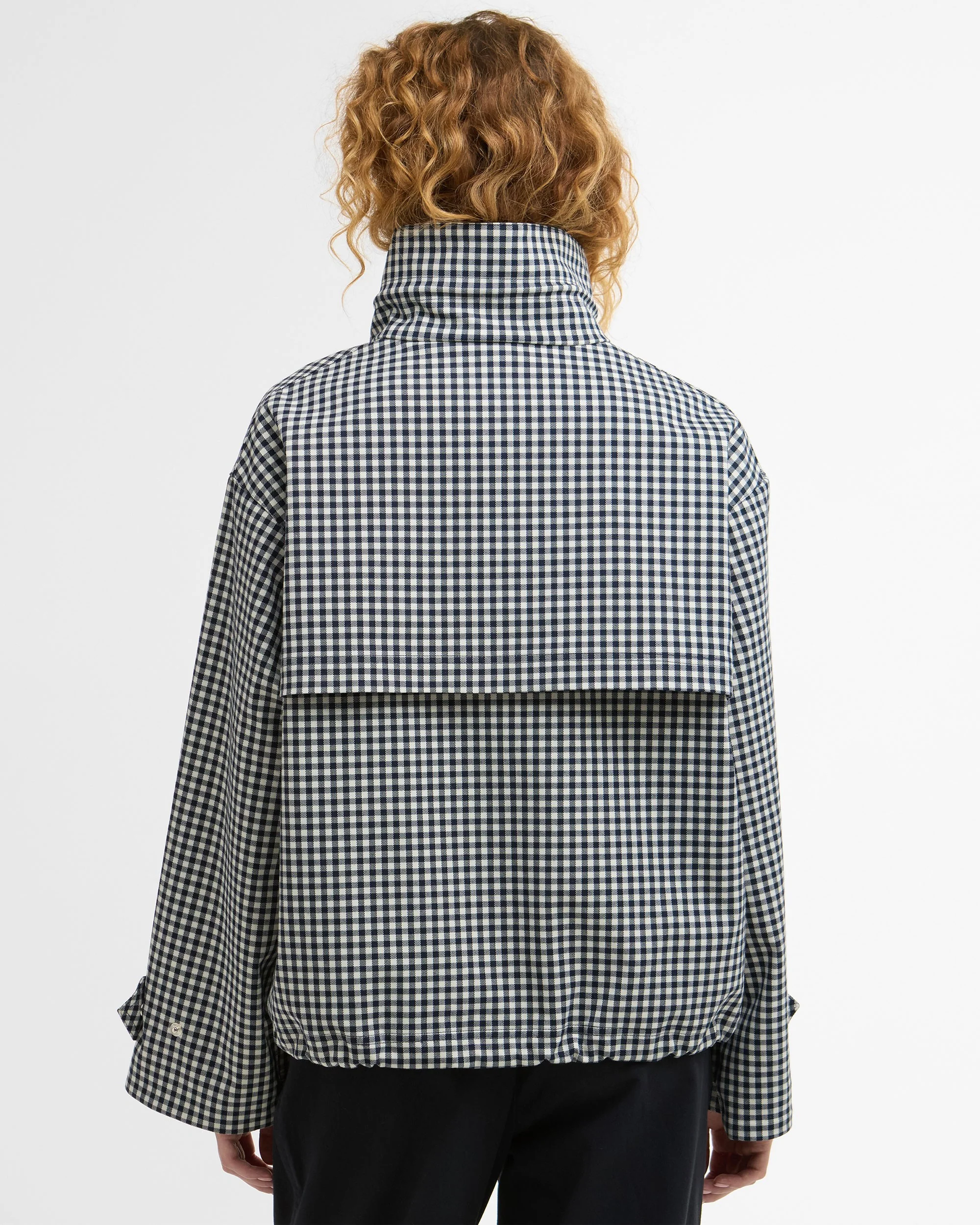 Bronwyn Check Showerproof Jacket - Navy Gingham - Image 4