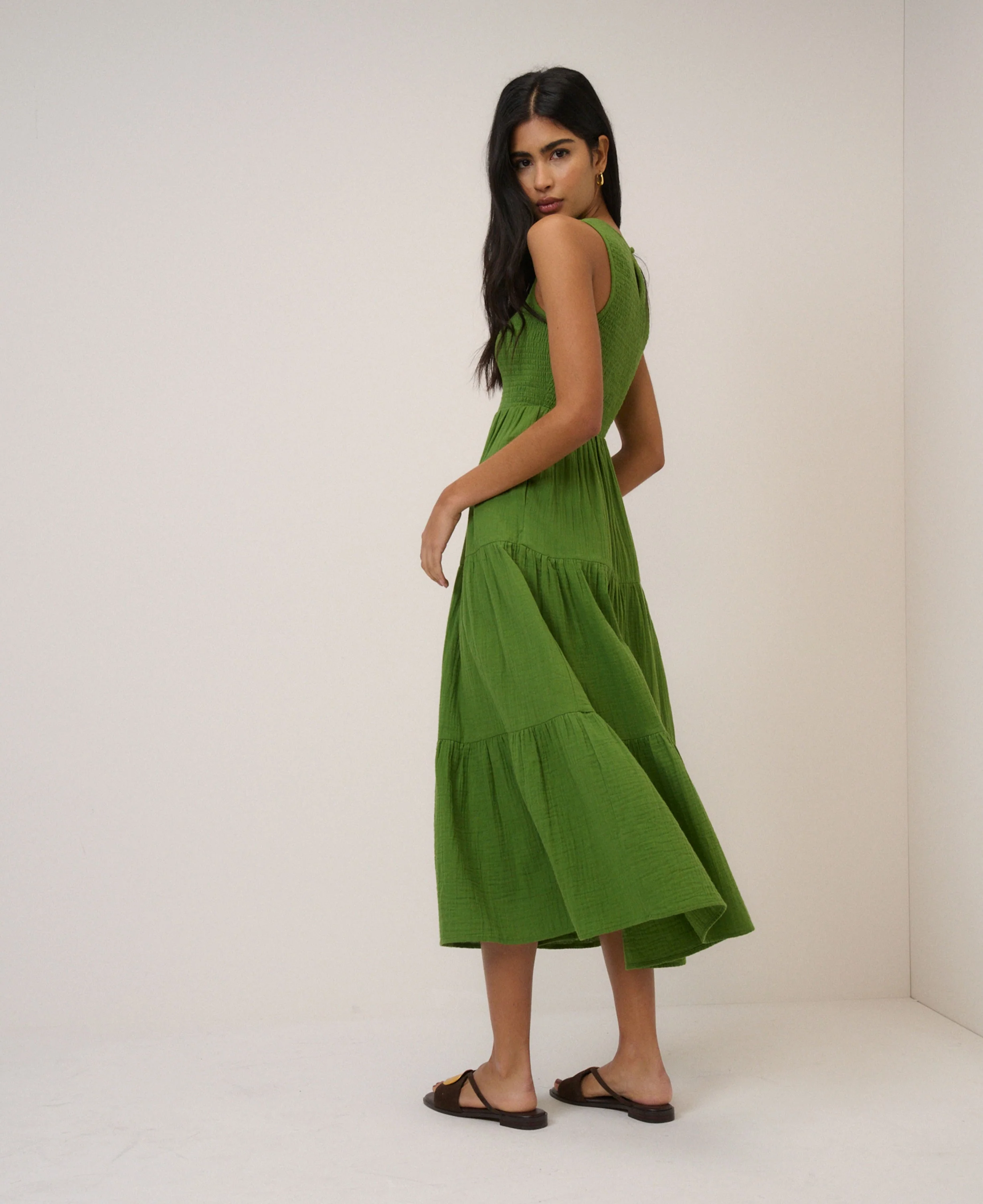 Charlie Midaxi Dress - Green - Image 3