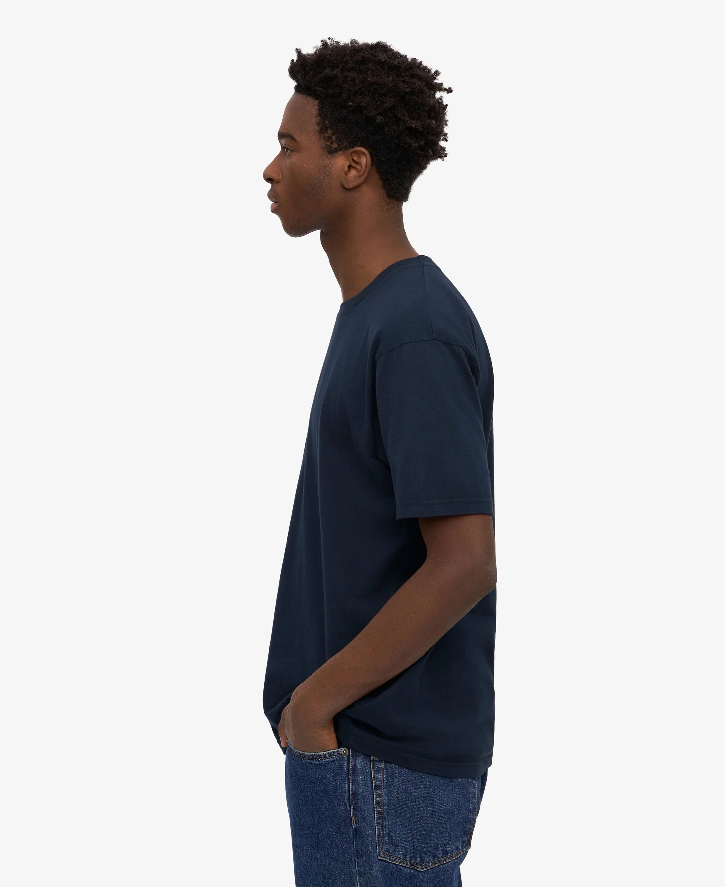 Classic Organic Tee - Navy Blue - Image 3