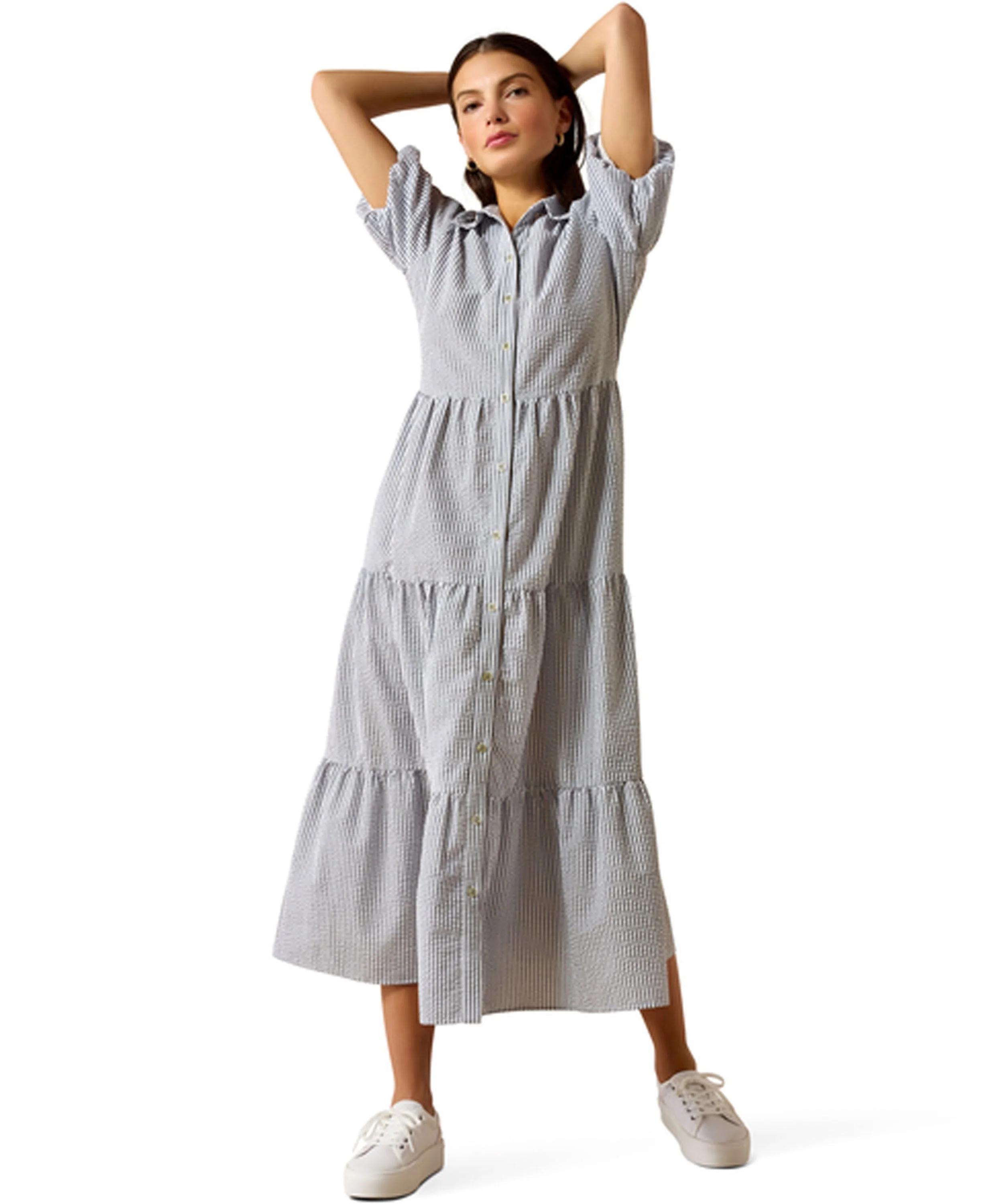 Dovestone Dress - Navy & White Stripe