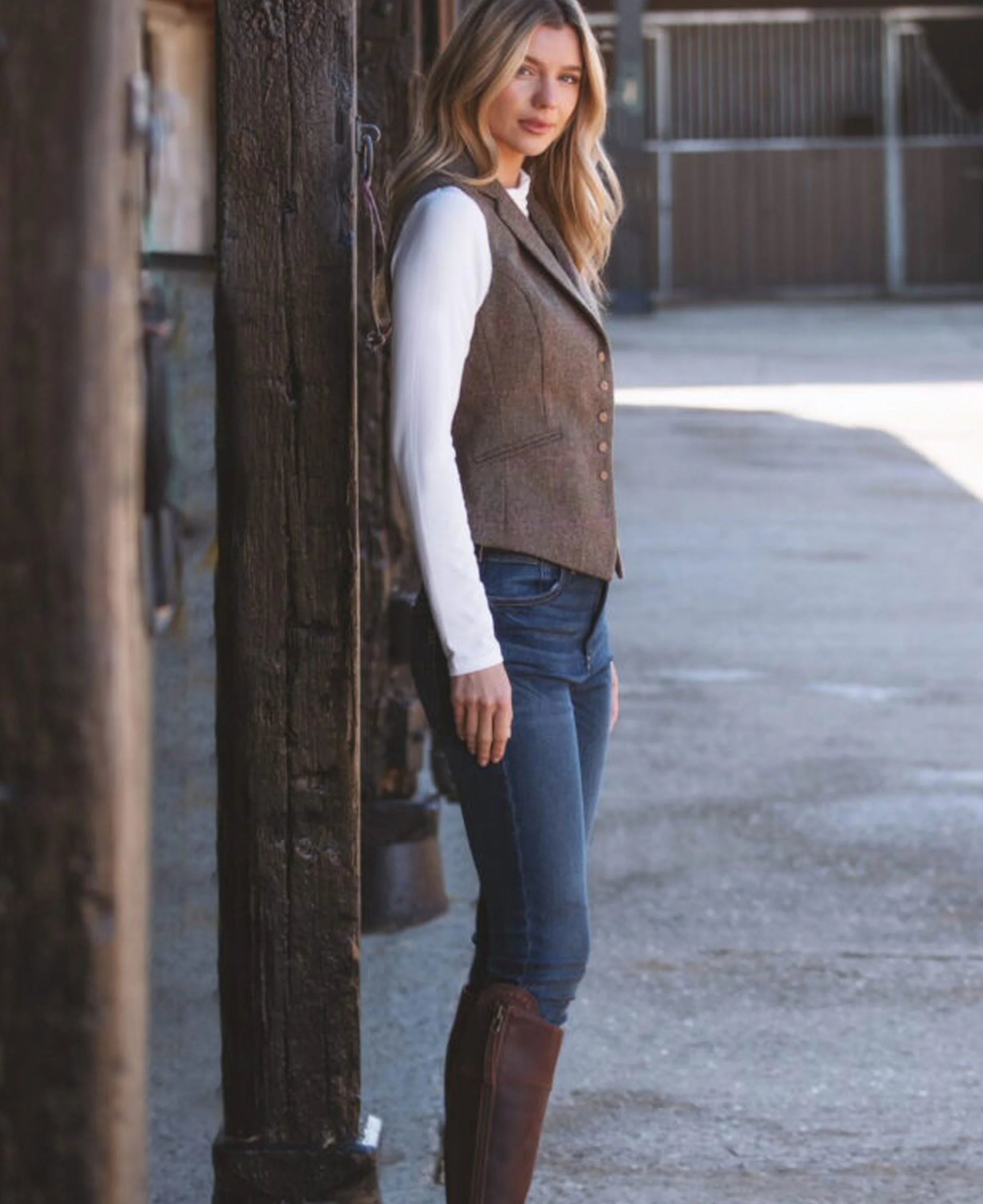 Edith Waistcoat - Stone Fruit Check - Image 3