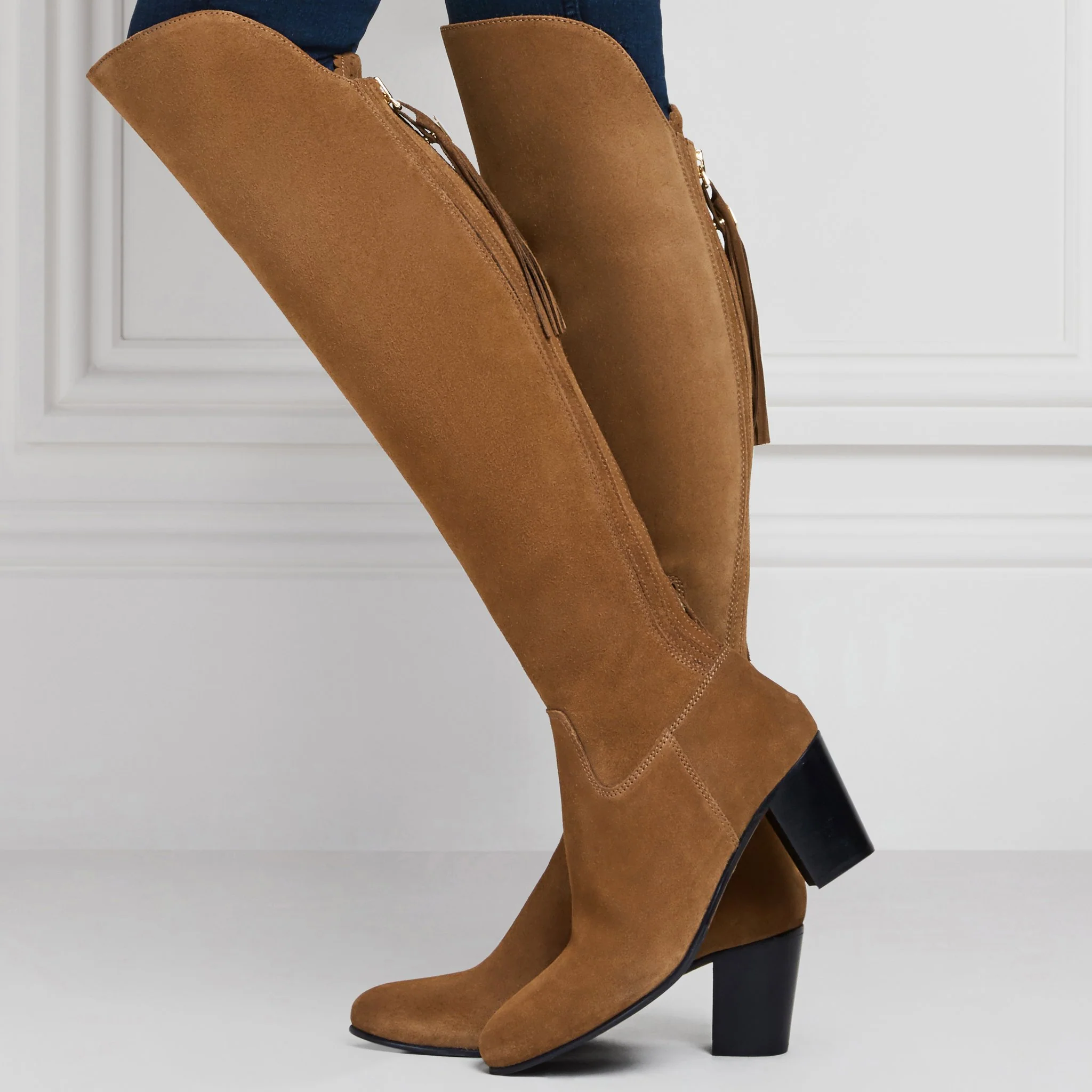 Amira Heeled Boot - Tan - Image 8
