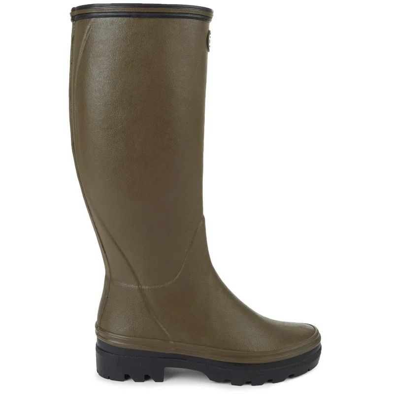 Giverny Jersey Lined Wellington Boot - Vert Chameau - Image 3