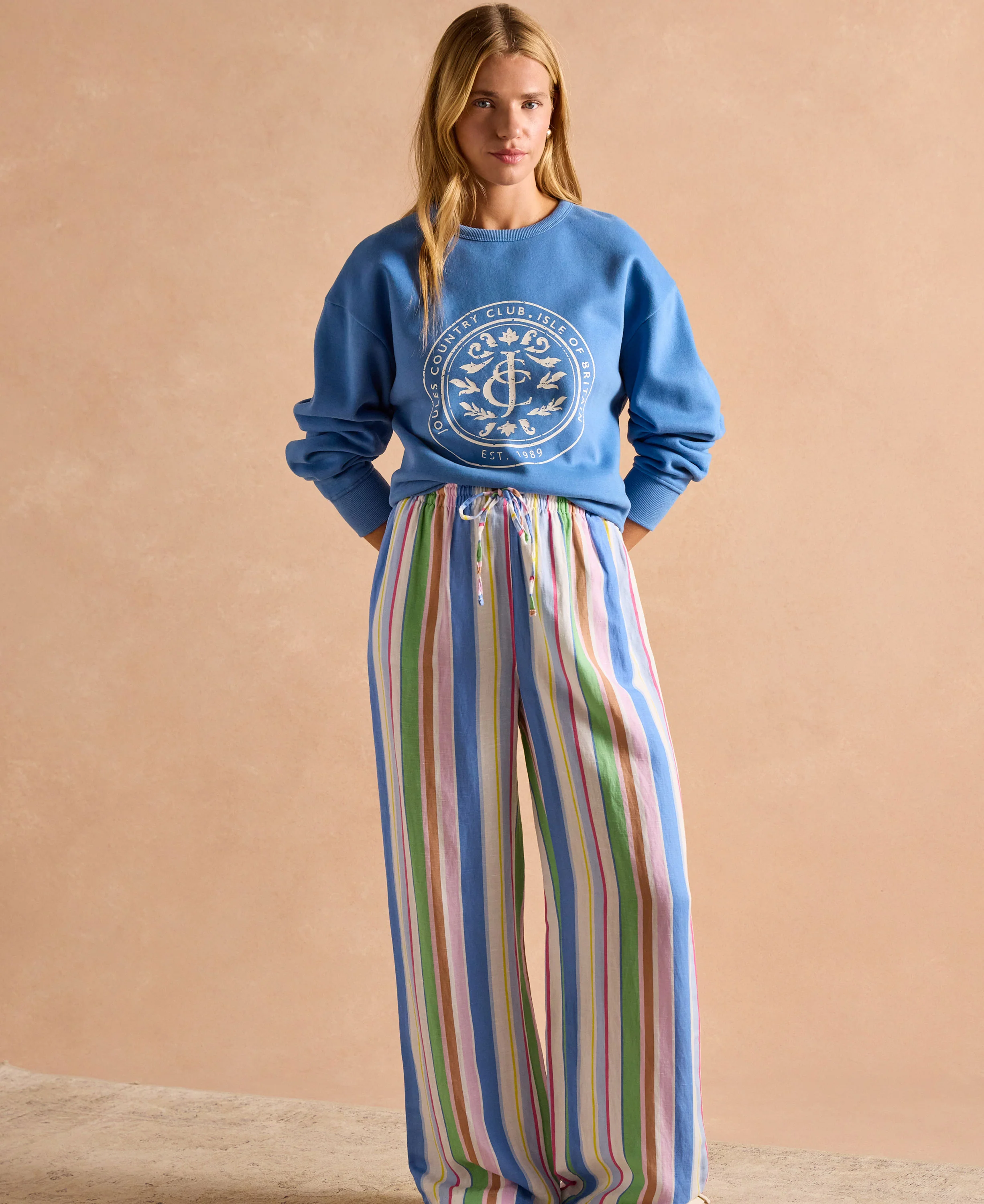 Graphic Crew Sweatshirt - Blue - Image 4