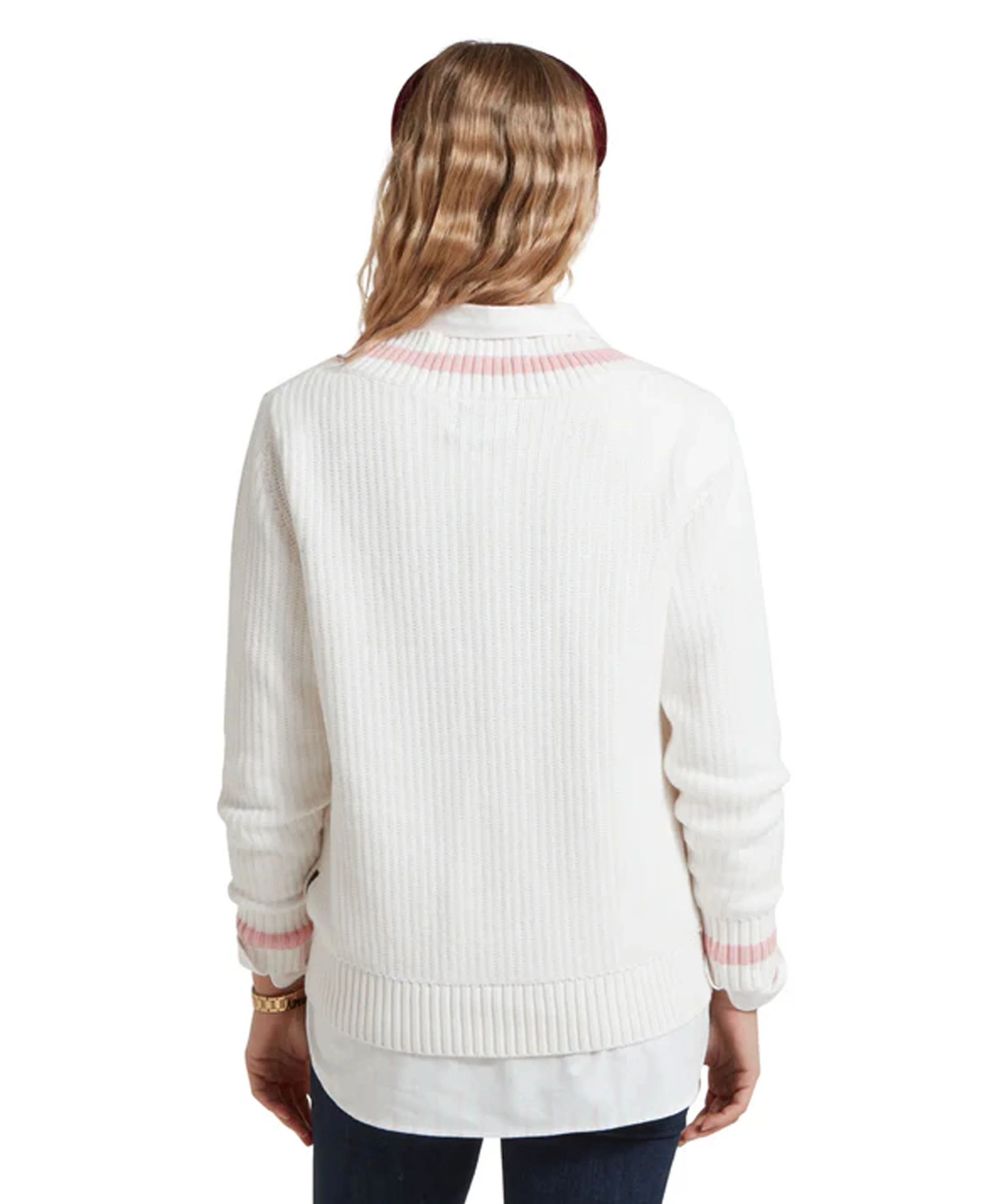 Hambledon Jumper - Soft White/Blush - Image 3