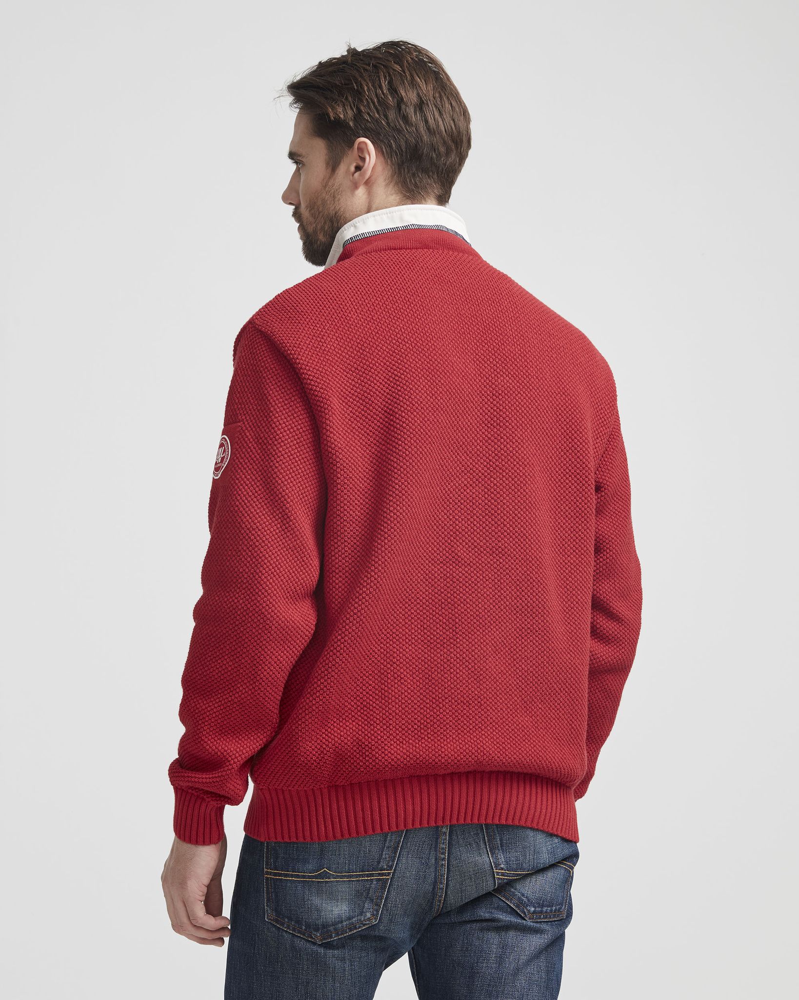 Classic Windproof Sweater - Red - Image 5