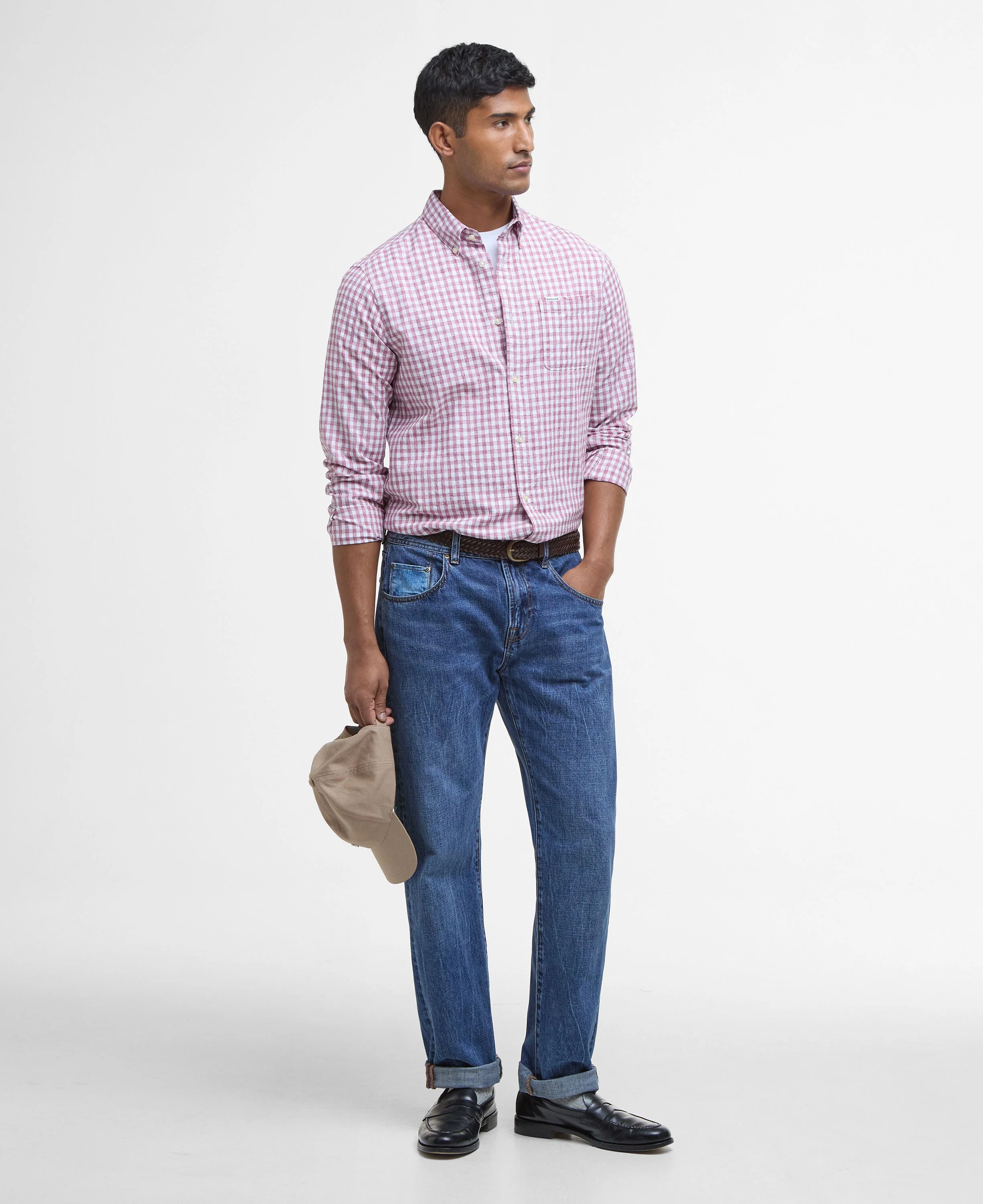 Kanehill Tailored Fit Shirt - Washed Raspberry - Image 3