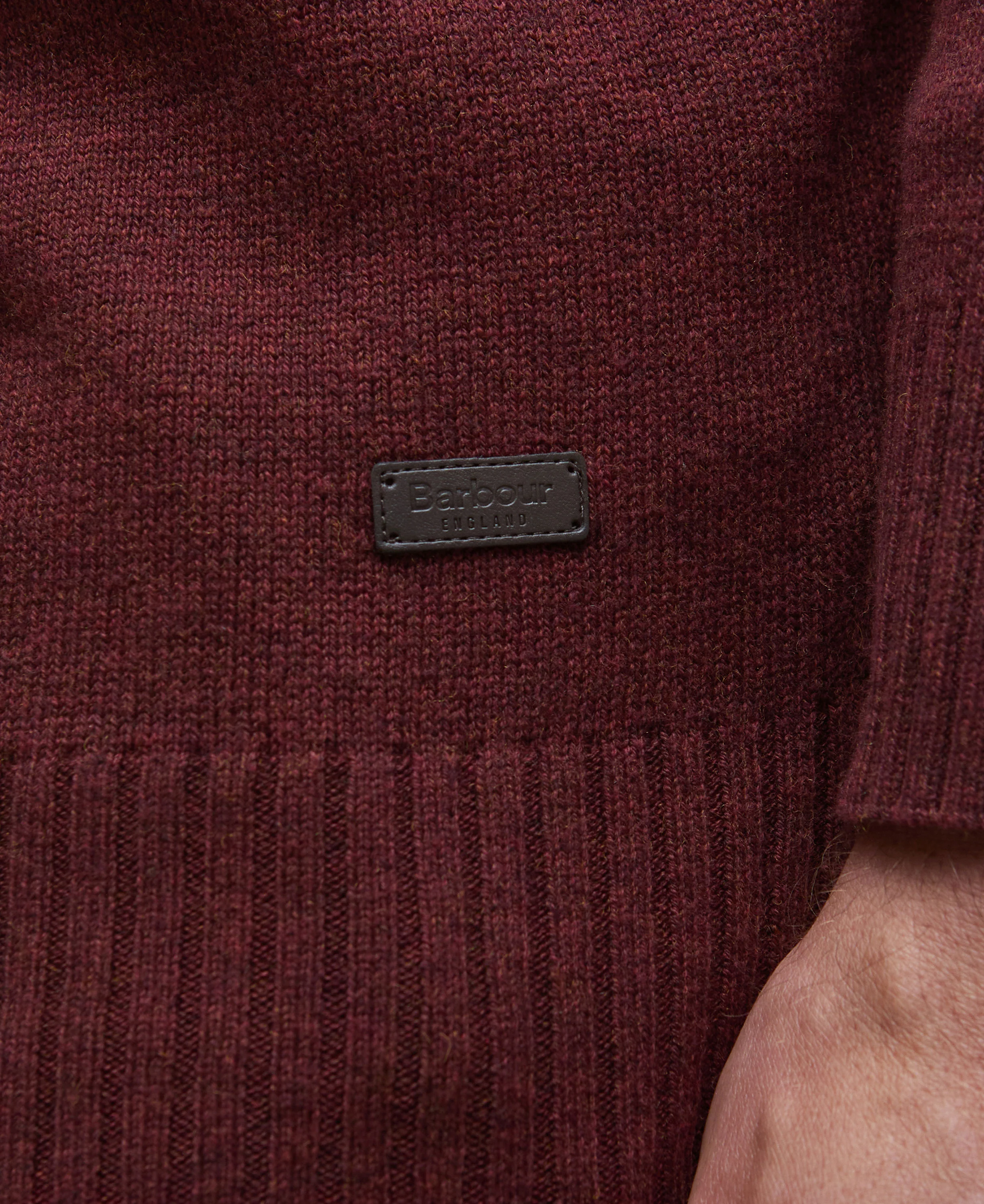 Kelson Half Zip Knitted Jumper - Fired Brick - Image 6