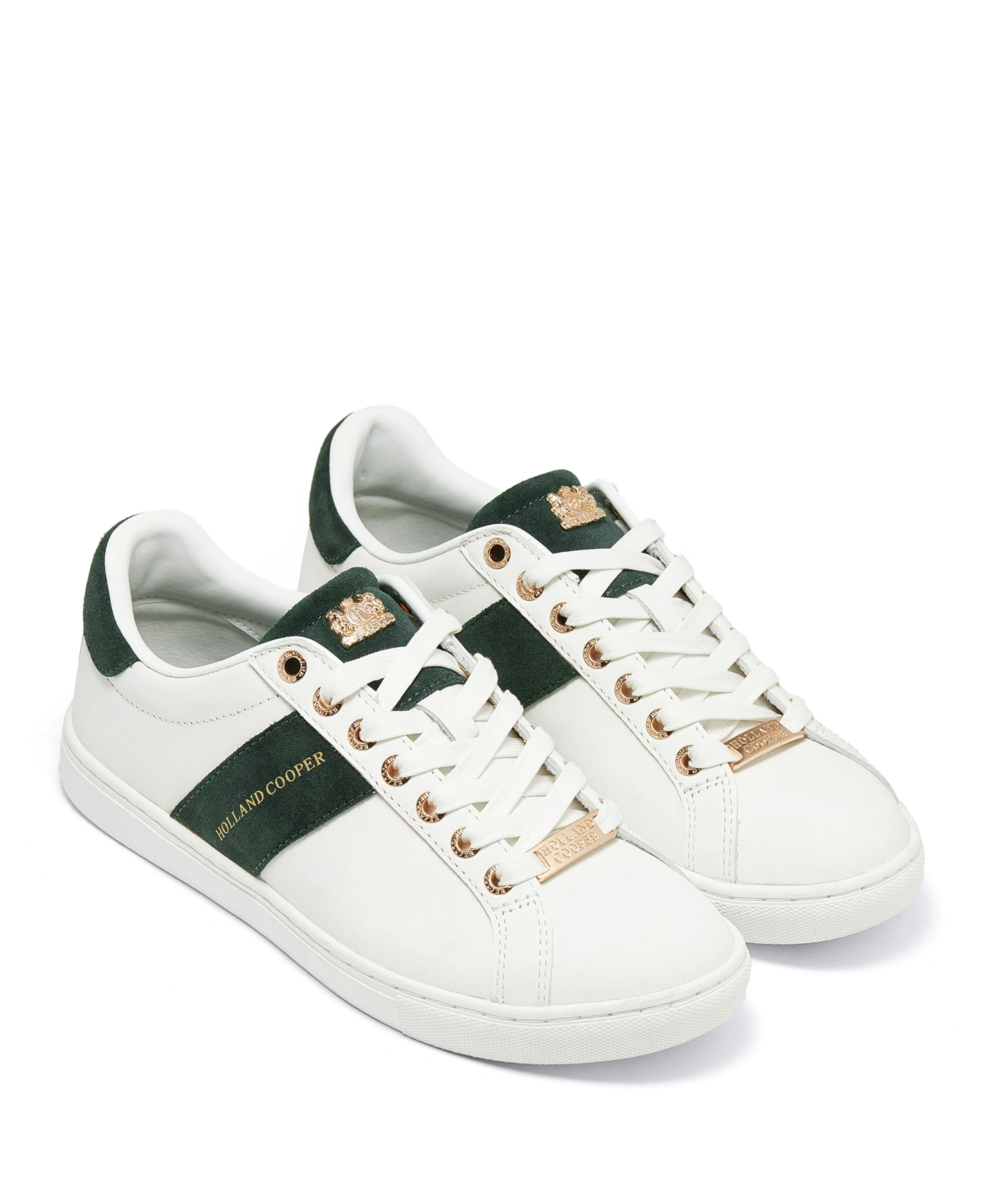 Knightsbridge Court Trainer - White/Racing Green - Image 6