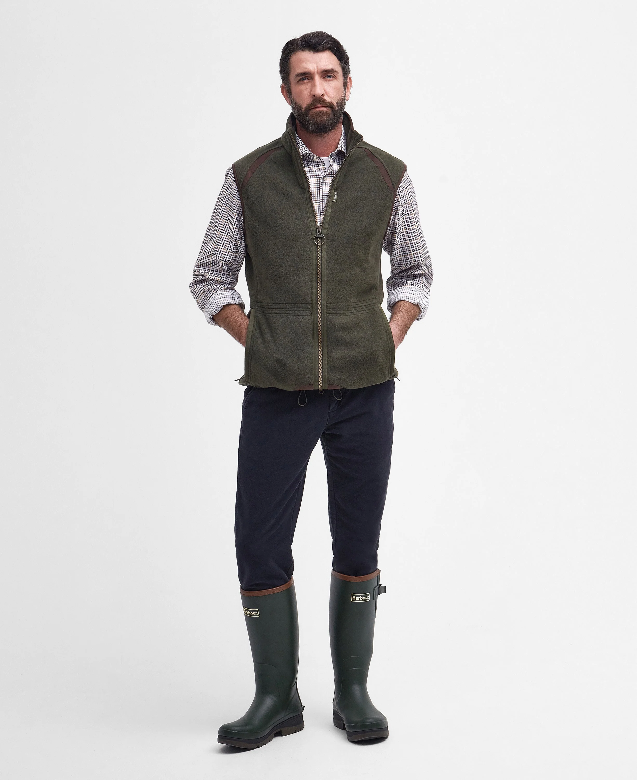 Langdale Fleece Gilet - Olive - Image 3
