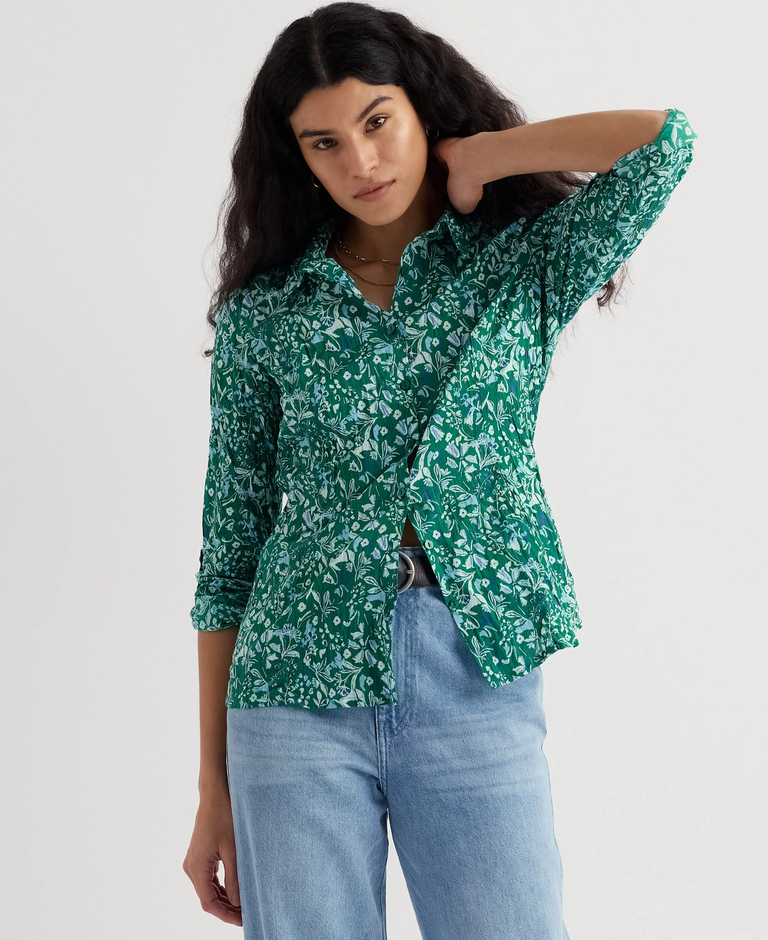 Larissa Shirt - Woodland Floral Dark Stem - Image 2