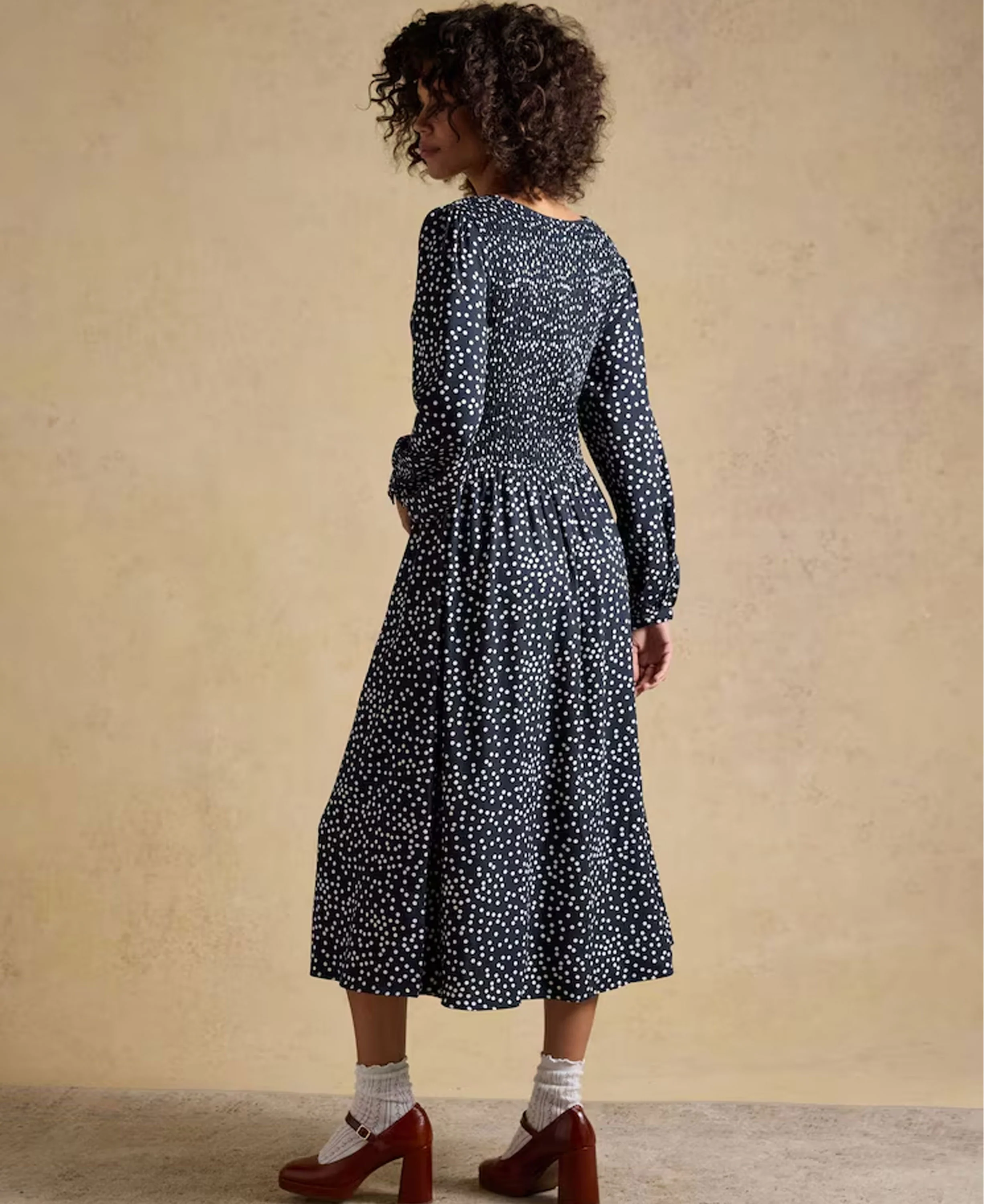 Lilliana Dress - Navy Spots - Image 3