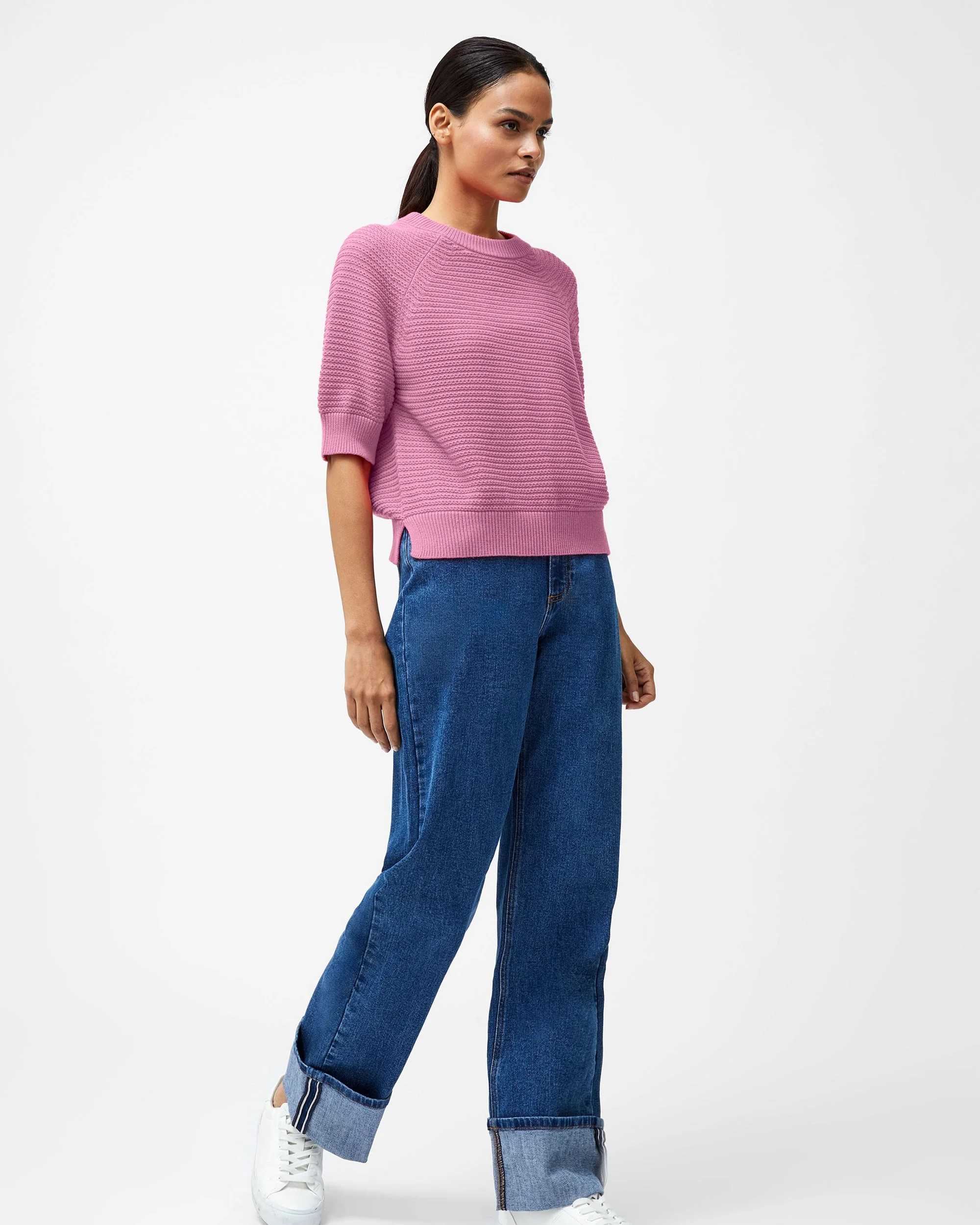 Lily Mozart Short Sleeve Jumper - Light French Pink - Image 2