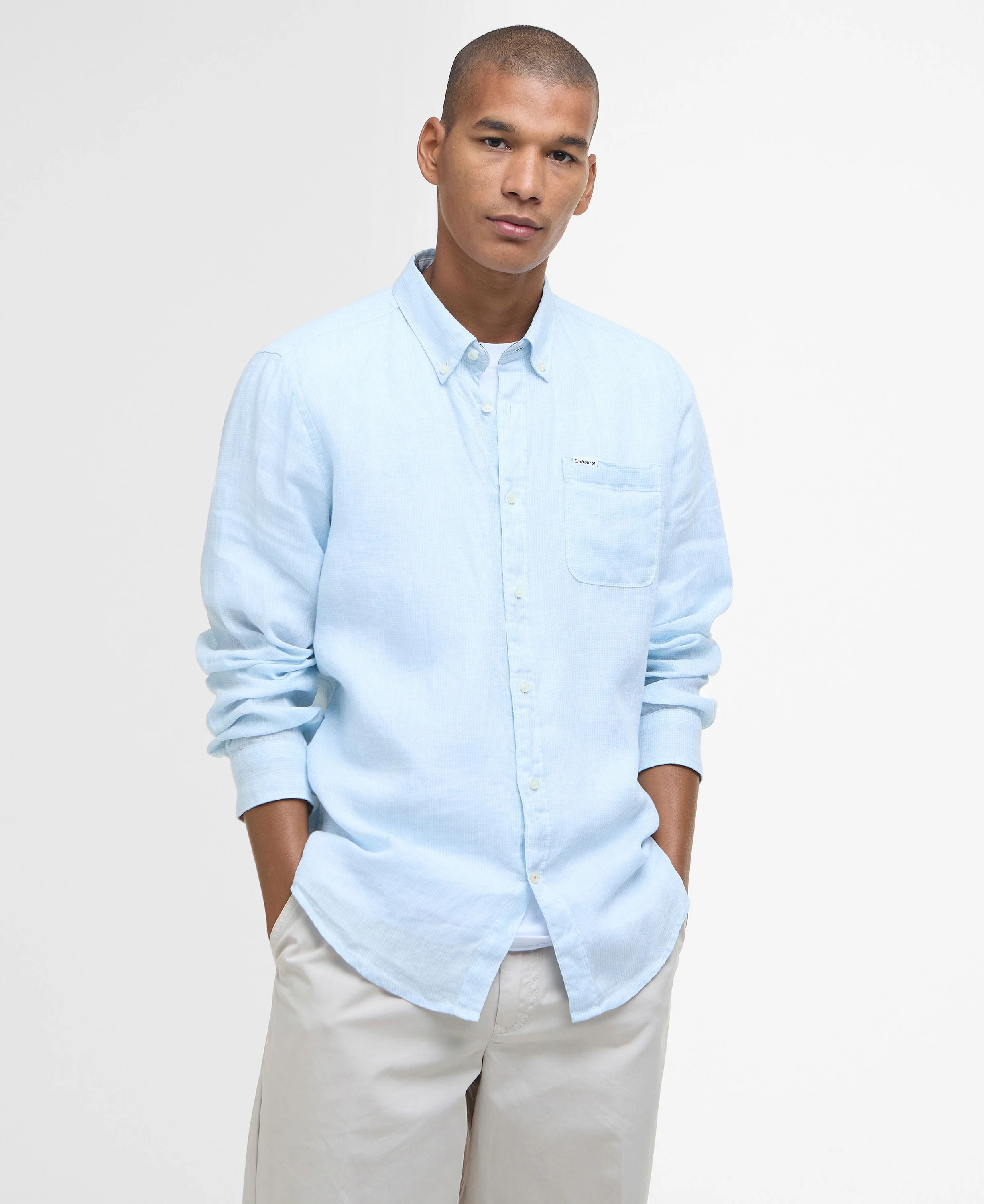 Linton Tailored Shirt - Ocean Sky - Image 2