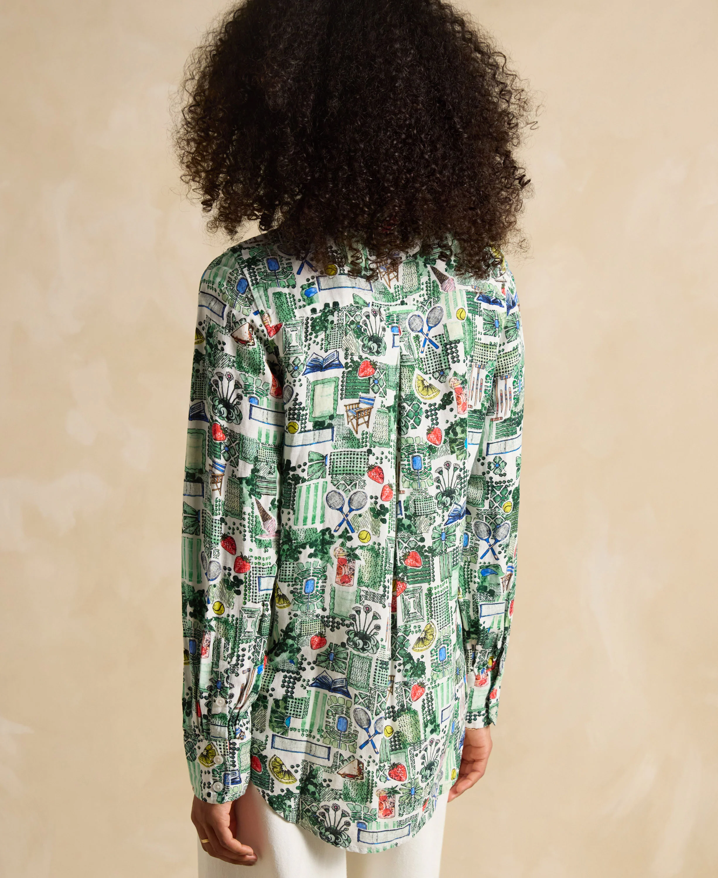 Maeva Linen Shirt - Green - Image 3