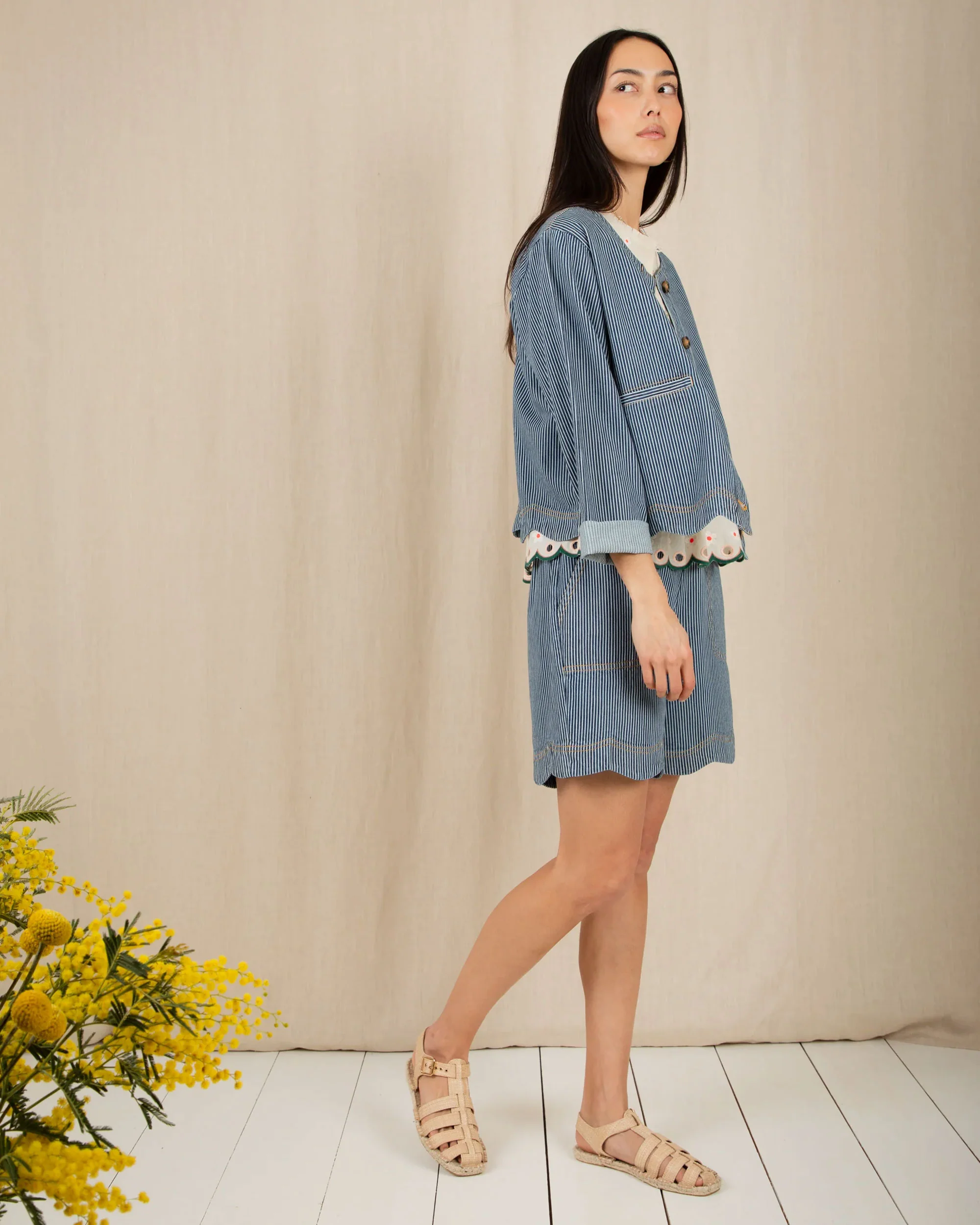 Marie Jacket - Ticking - Image 3