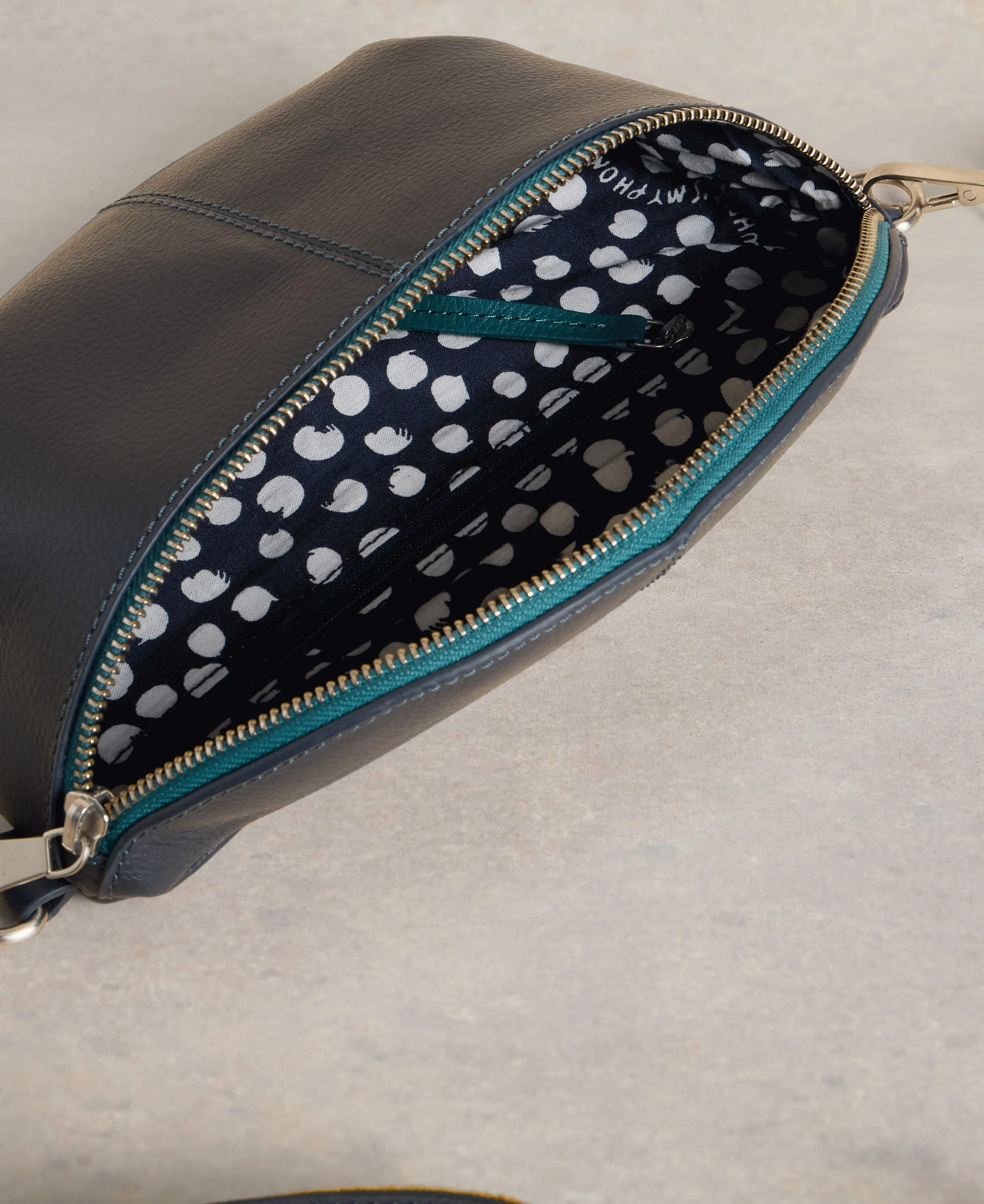 Mini Sebby Leather Sling Bag - Navy Multi - Image 3