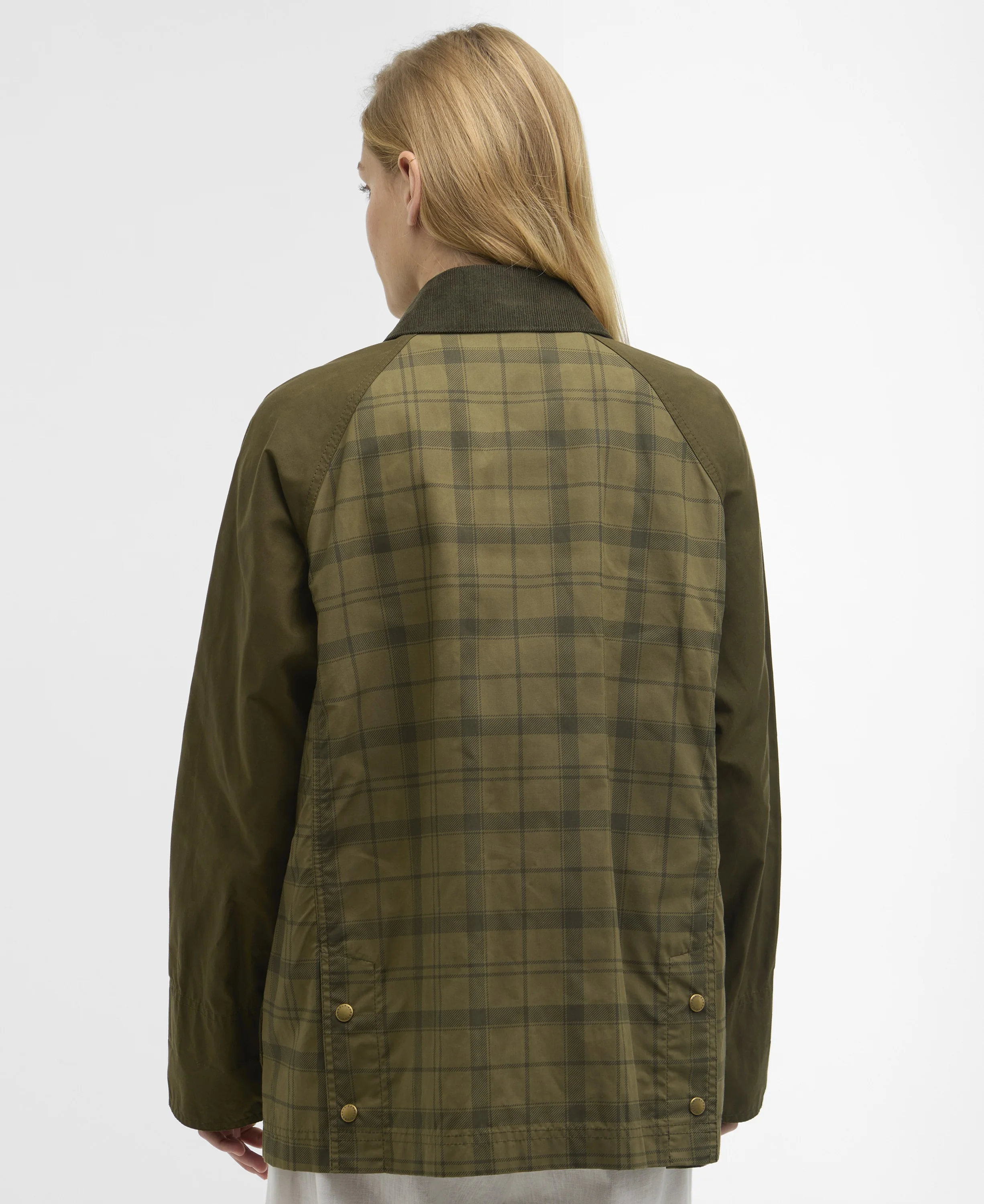 Modern Tartan Beadnell Casual Jacket - Dusky Green Tartan/Highland Olive - Image 4