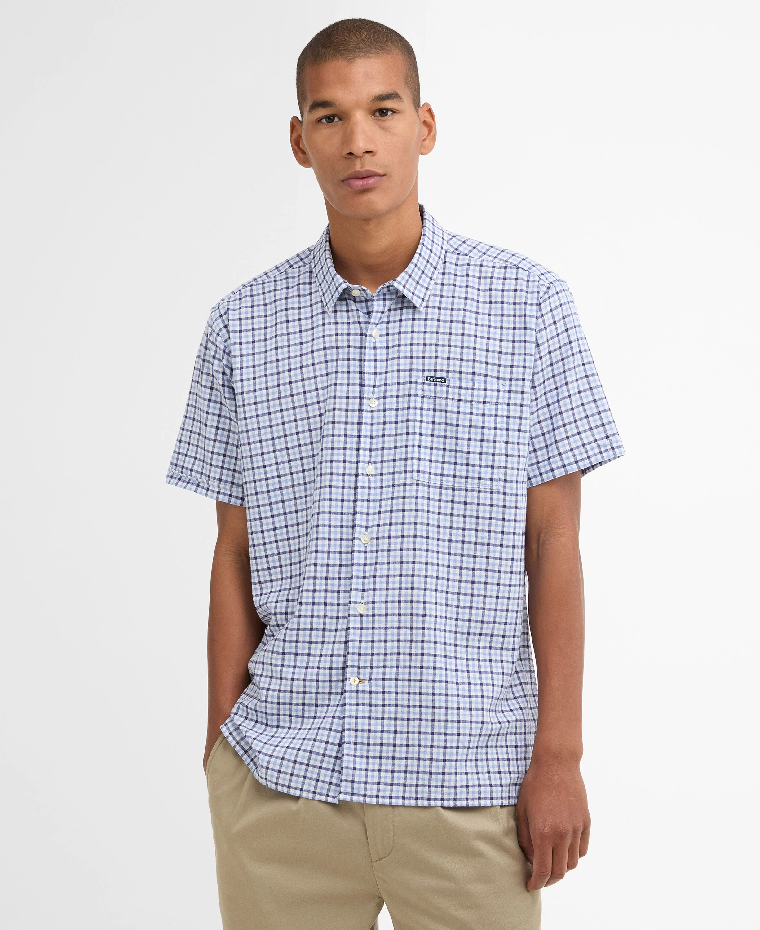 Nelson Gingham Summer Fit Shirt - Blue - Image 2