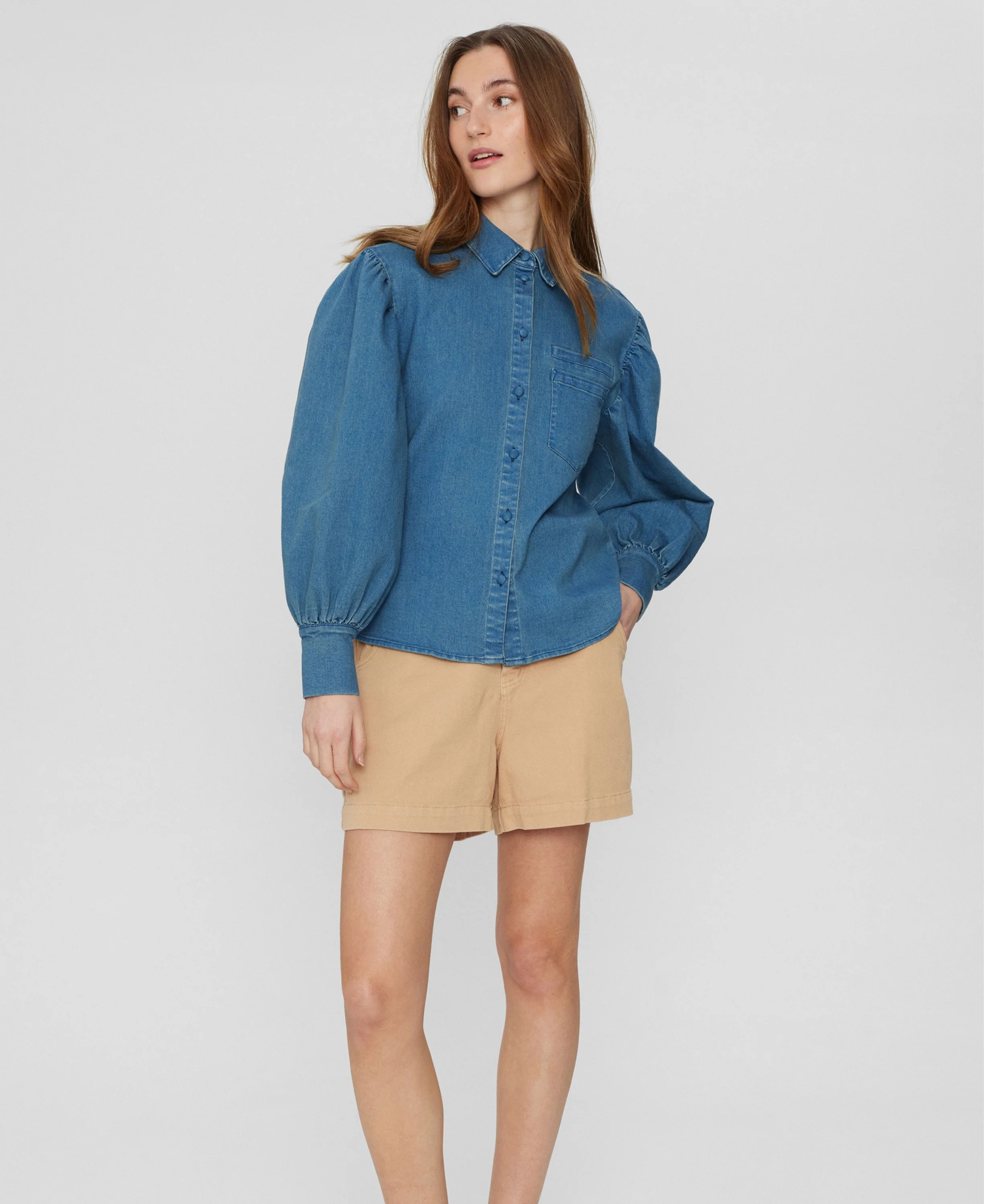 Nucharlise Shirt - Medium Blue Denim - Image 3