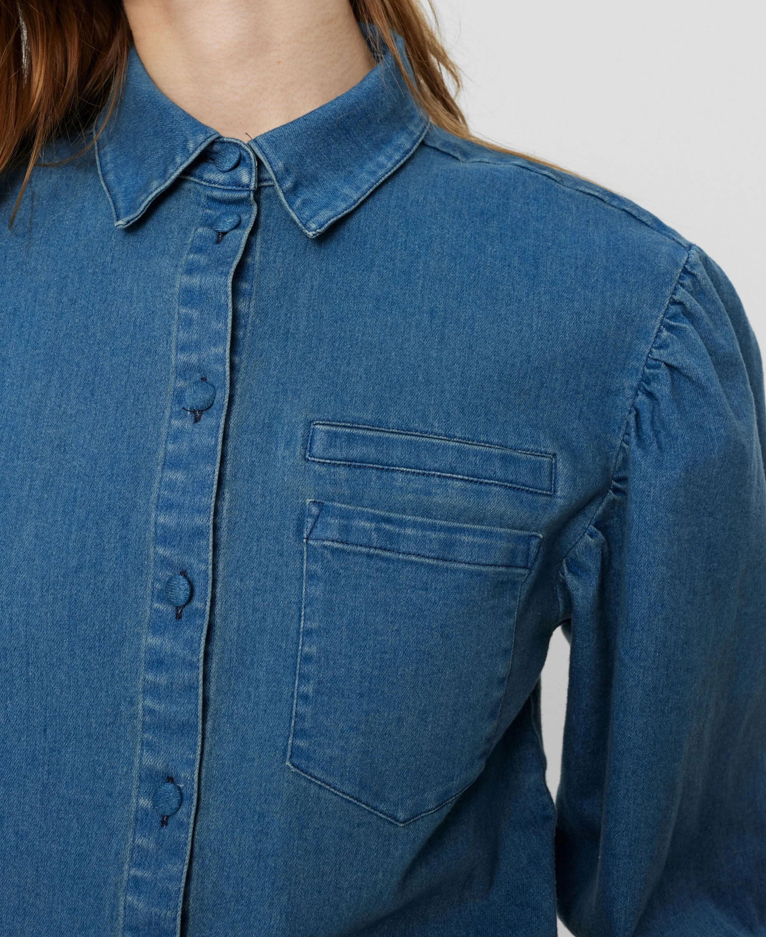 Nucharlise Shirt - Medium Blue Denim - Image 4