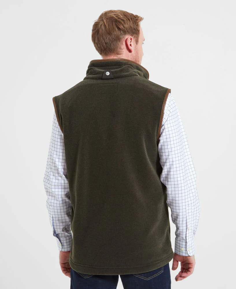 Oakham Fleece Gilet - Dark Olive - Image 4