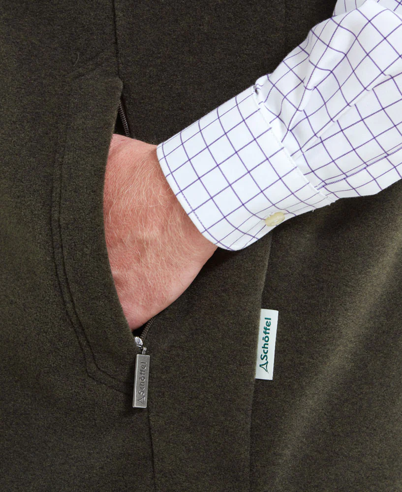 Oakham Fleece Gilet - Dark Olive - Image 6