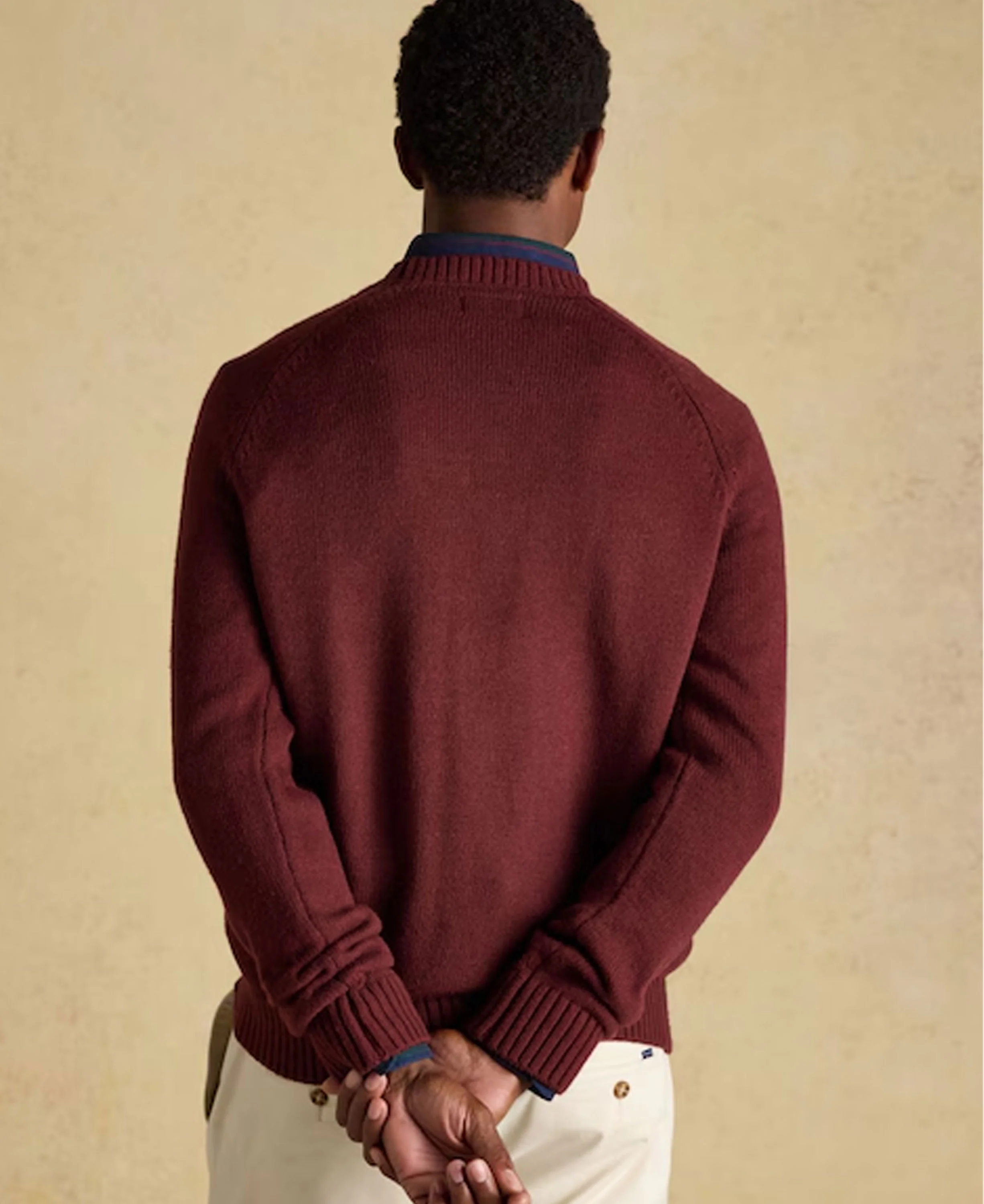 Offroad Crew Neck Jumper - Burgundy Red - Image 3