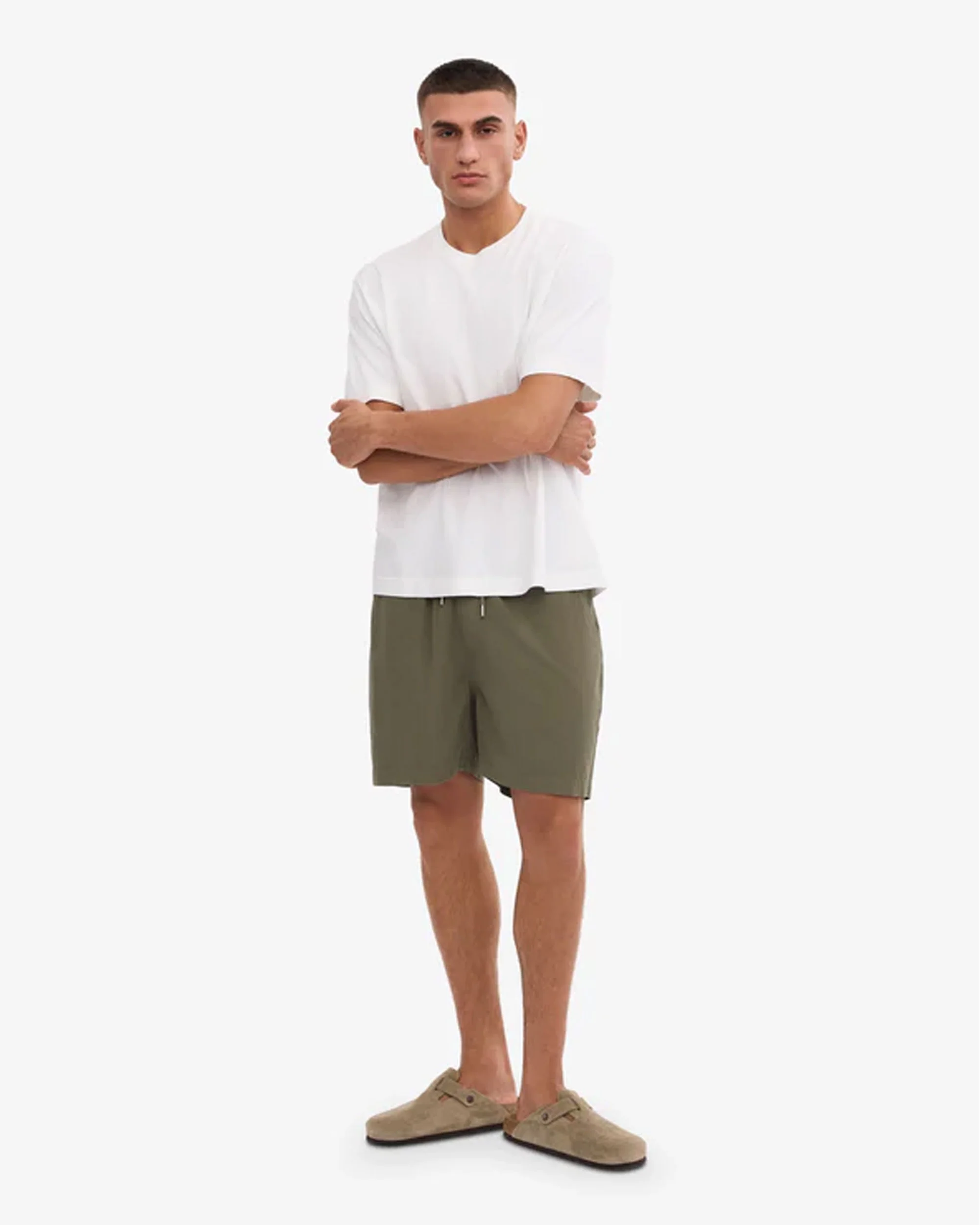 Organic Twill Shorts - Dusty Olive - Image 2