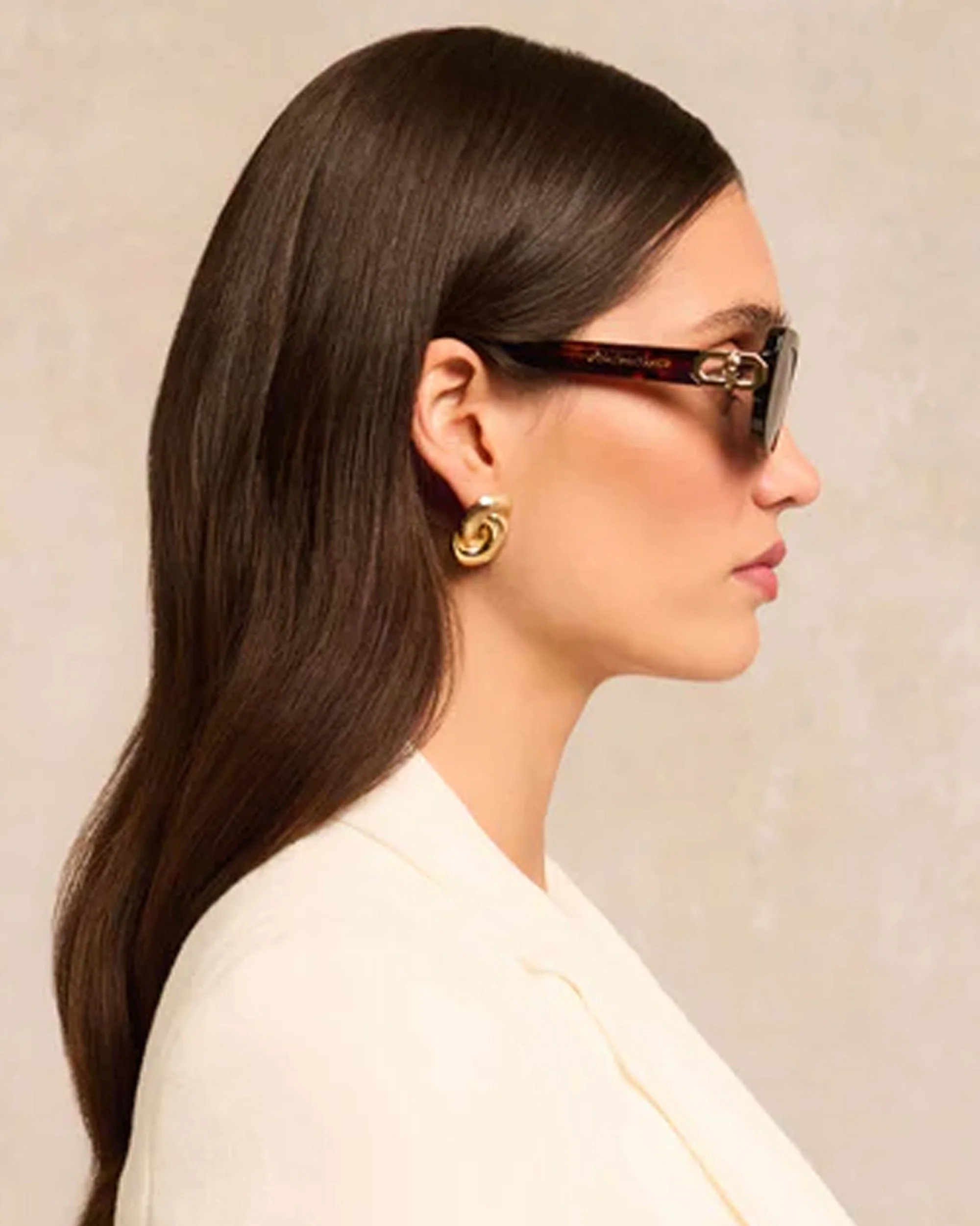 Paris Narrow Sunglasses - Tortoiseshell - Image 3