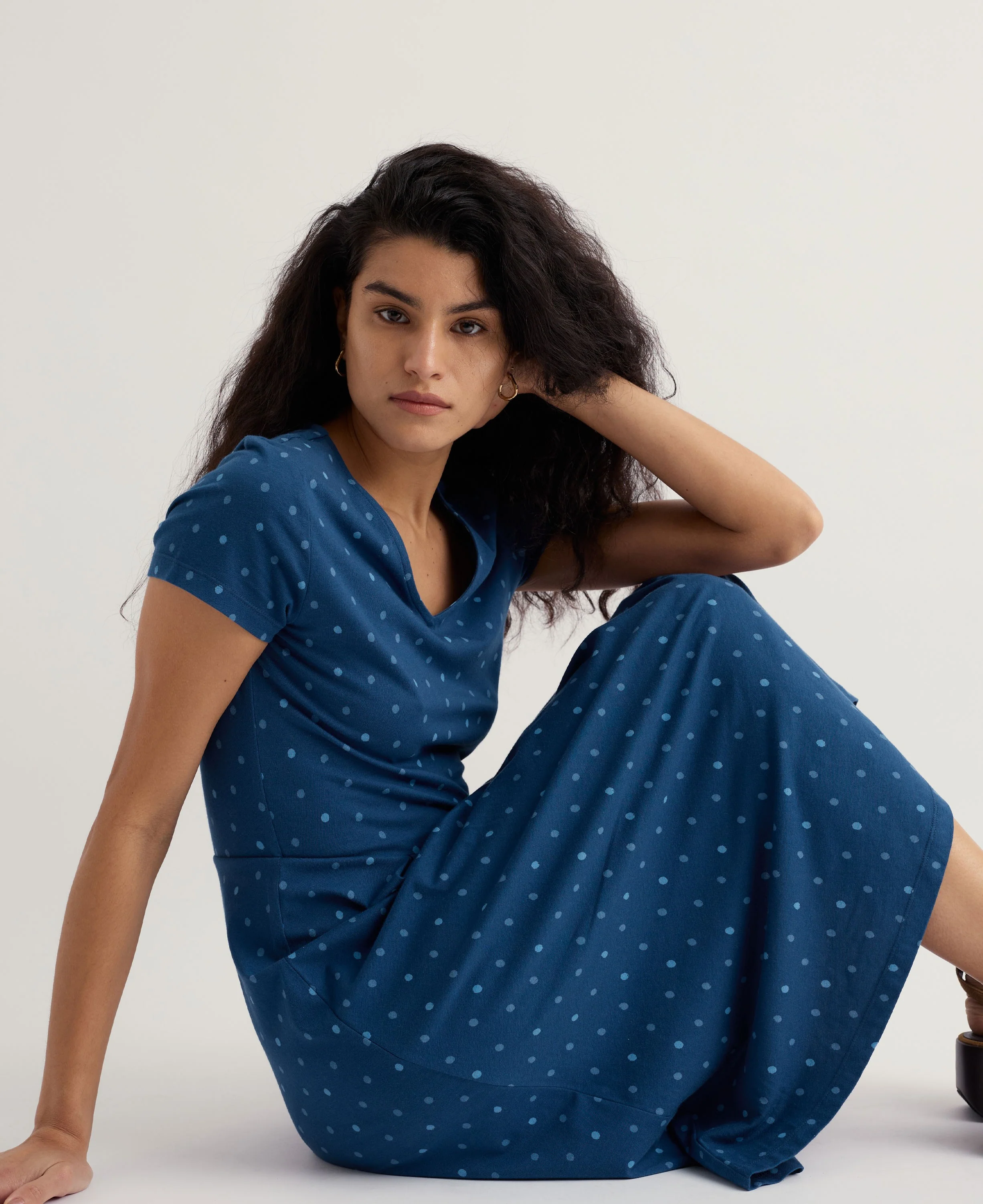 Pier View Dress - Little Sponge Spot Dark Voyage - Image 5