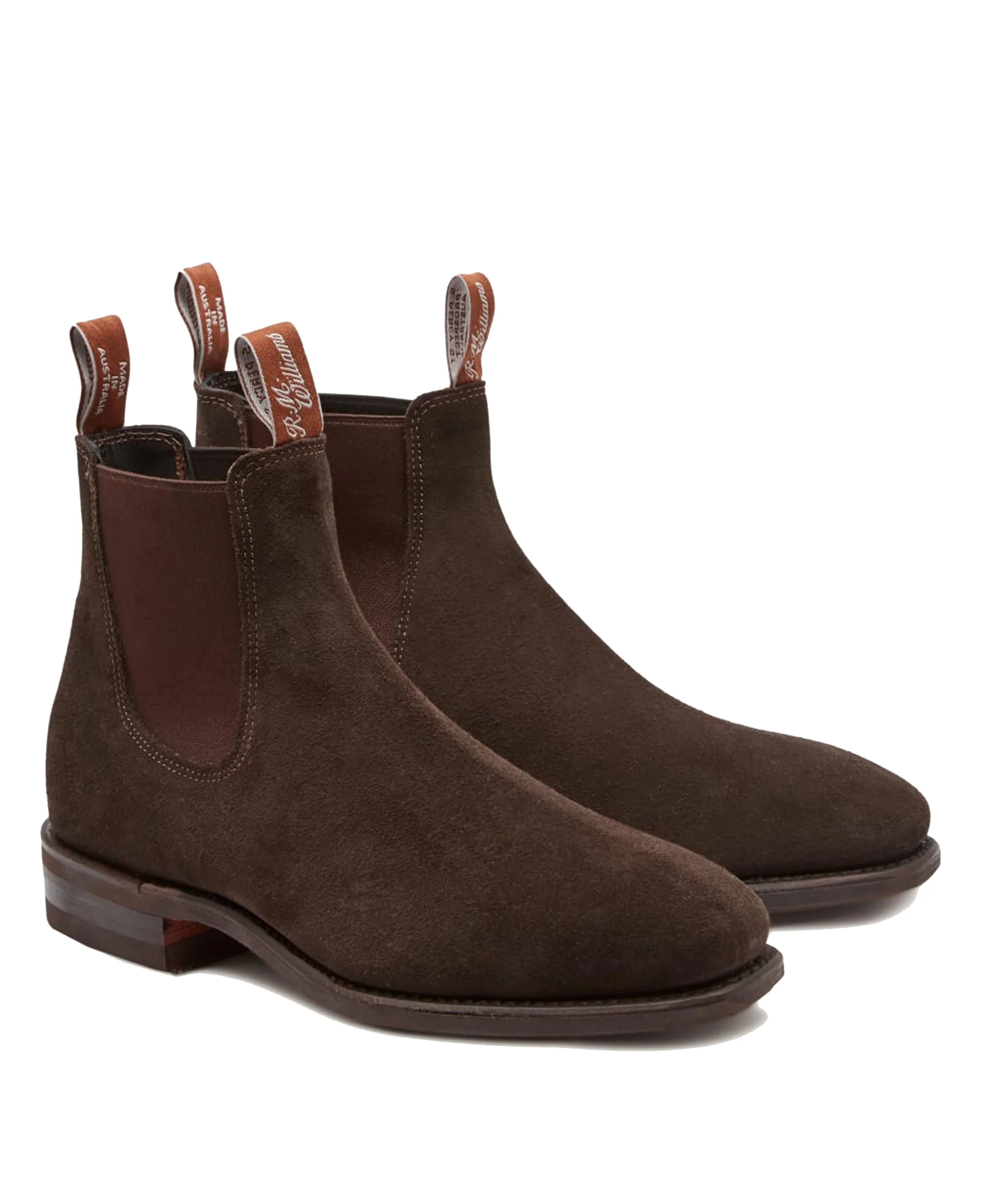 Suede Comfort Craftsman Boots - Chocolate - Image 4
