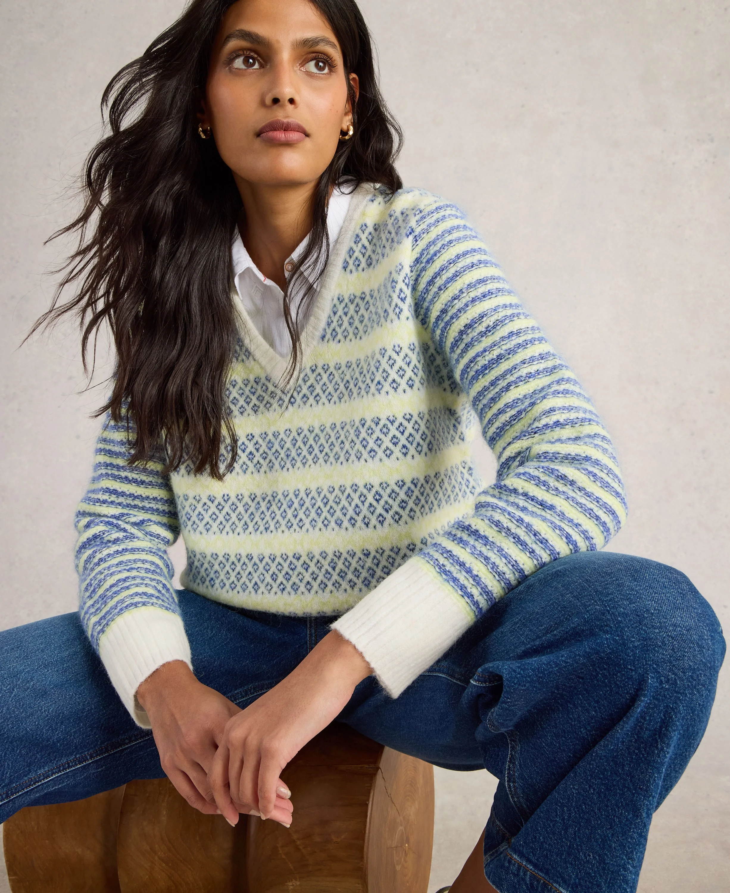 Sammy Stripe Jumper - Blue Multi - Image 3