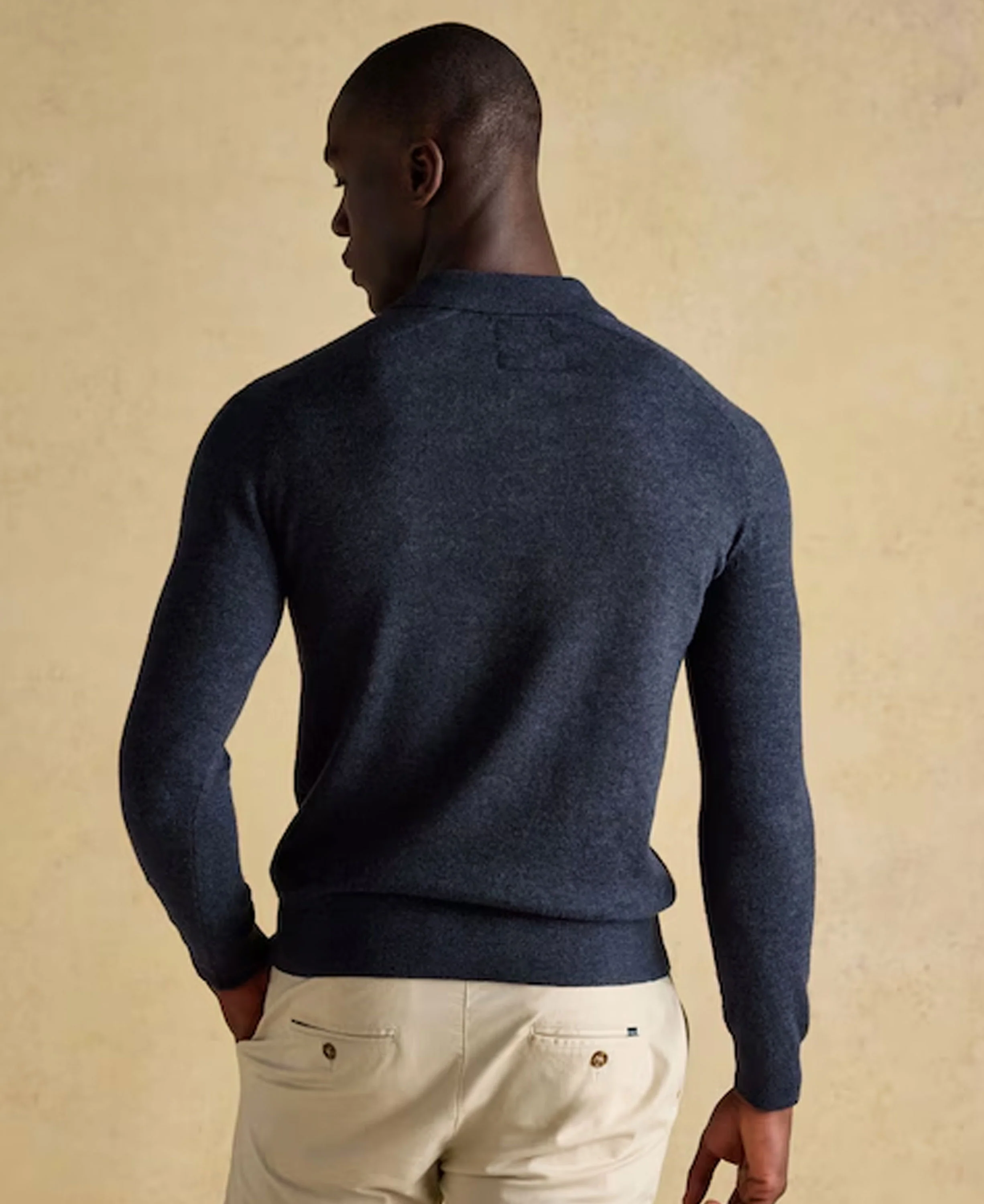 Sampson Knitted Polo - Navy - Image 3