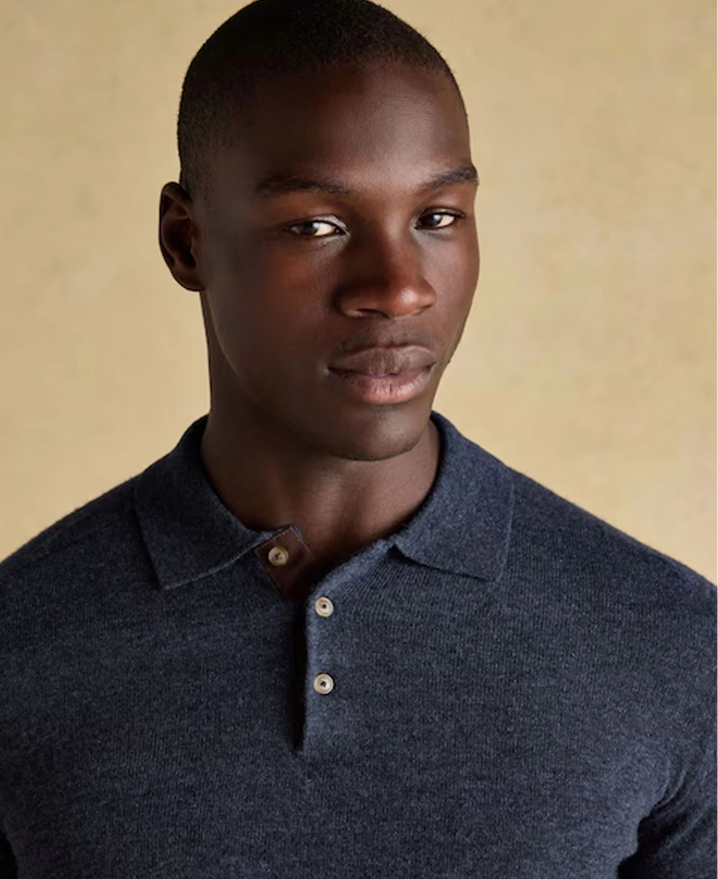Sampson Knitted Polo - Navy - Image 4