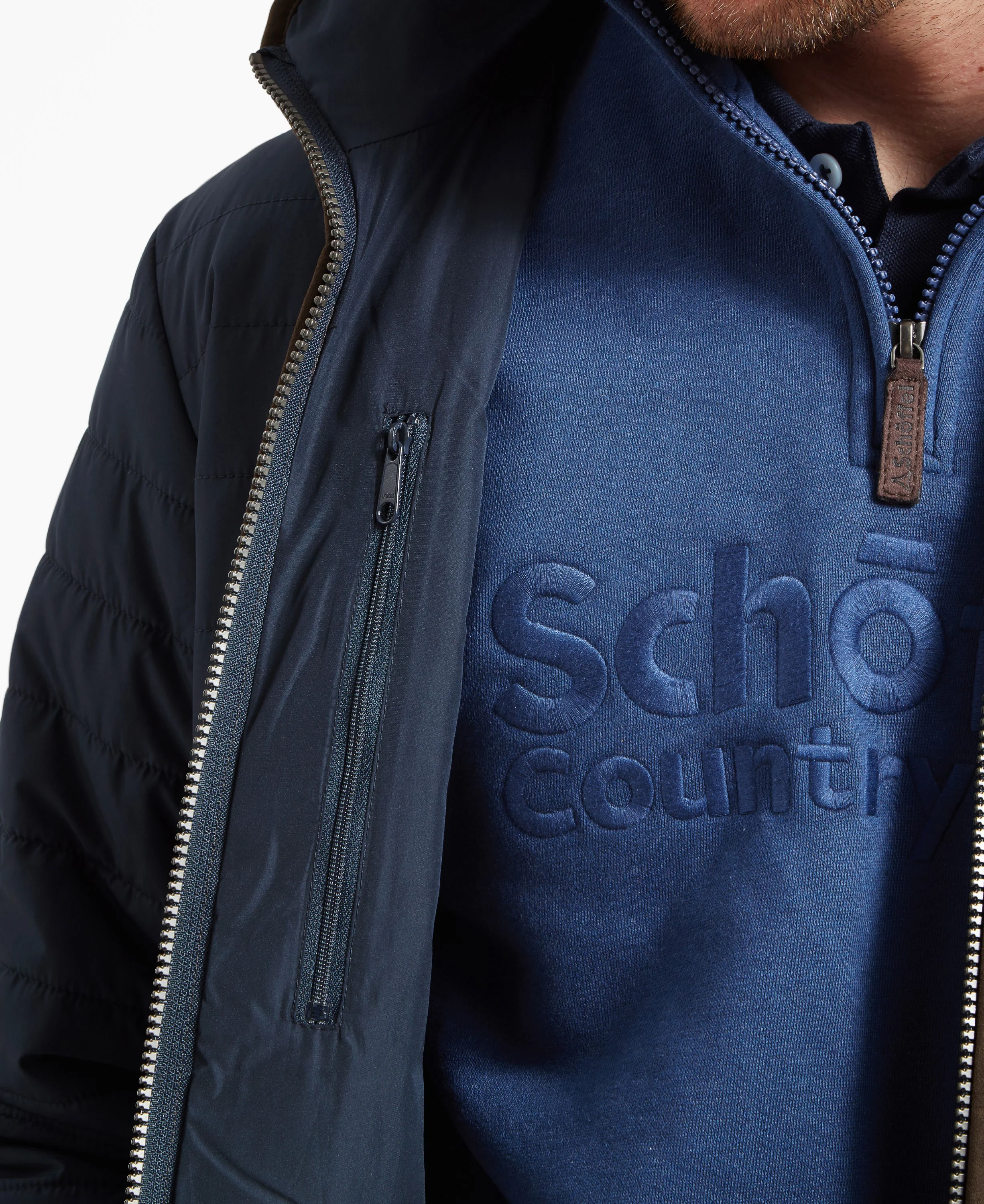 Carron Quilted Jacket - Navy - Image 6
