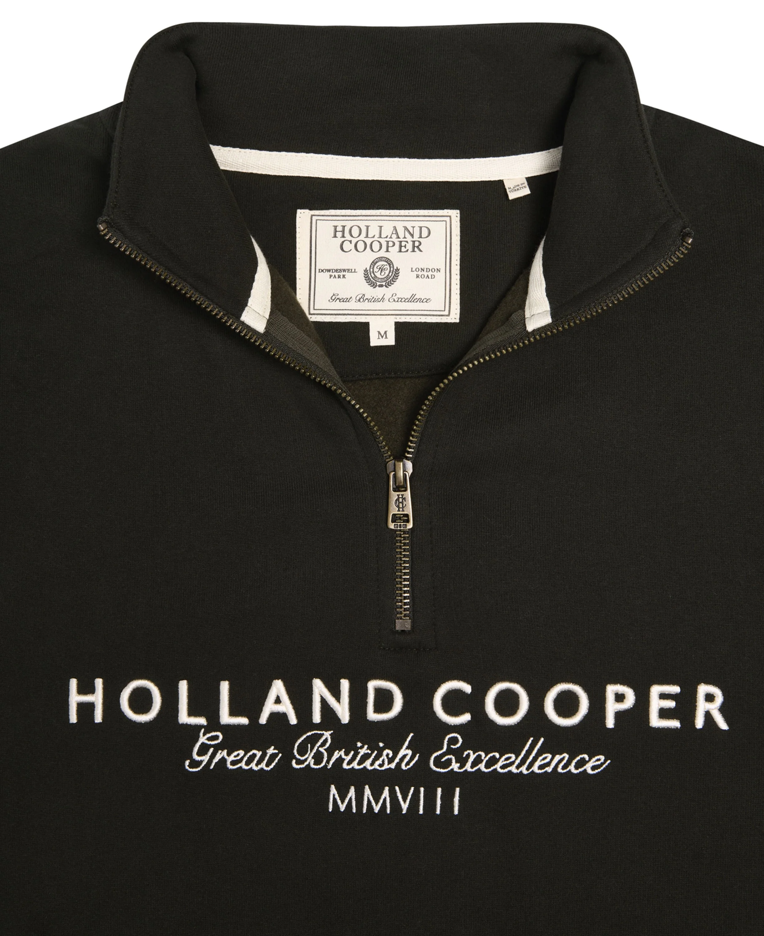 Men's Sporting Goods Zip Henley - Racing Green - Image 4