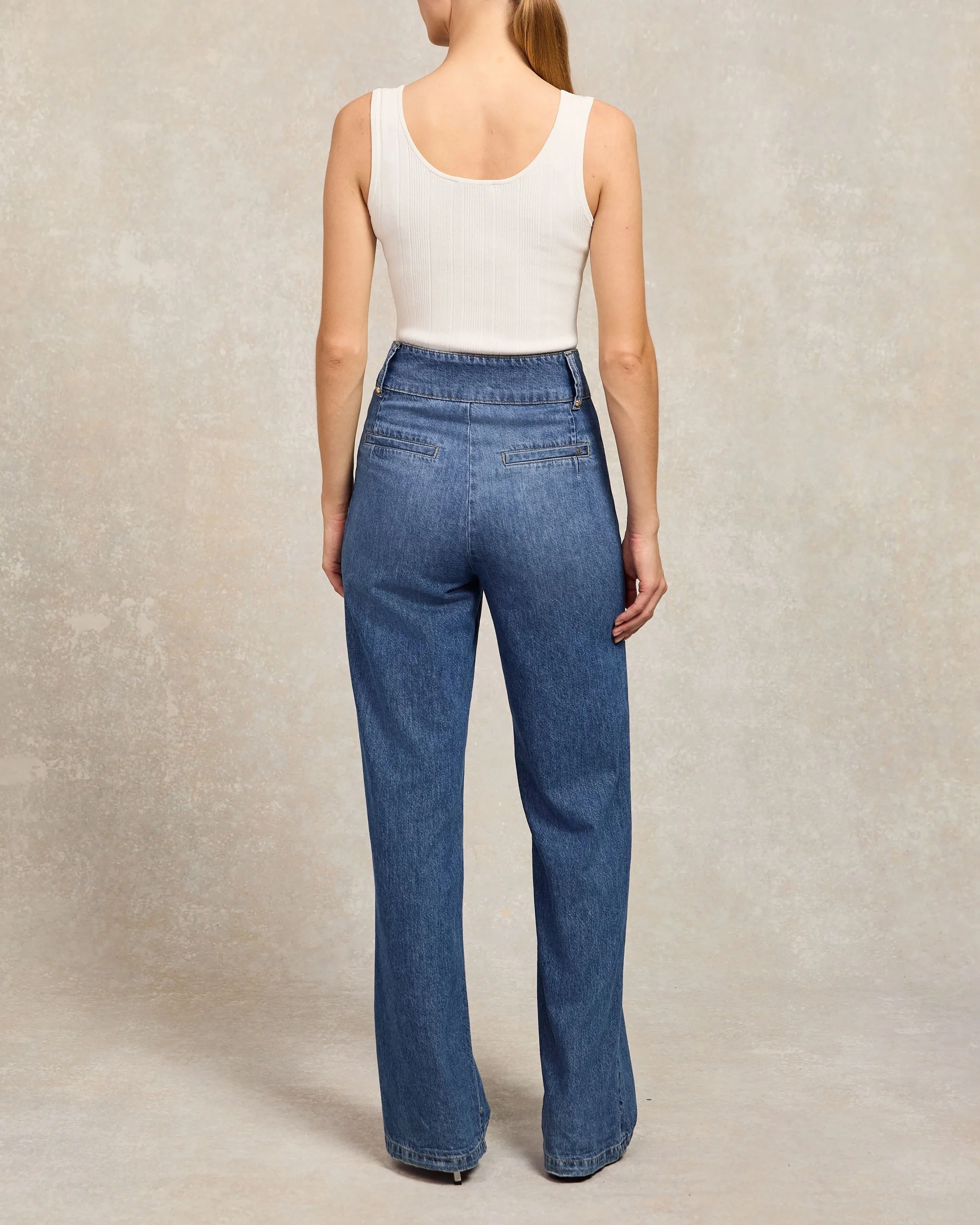 Tiffany Wide Leg Jean - Denim - Image 4