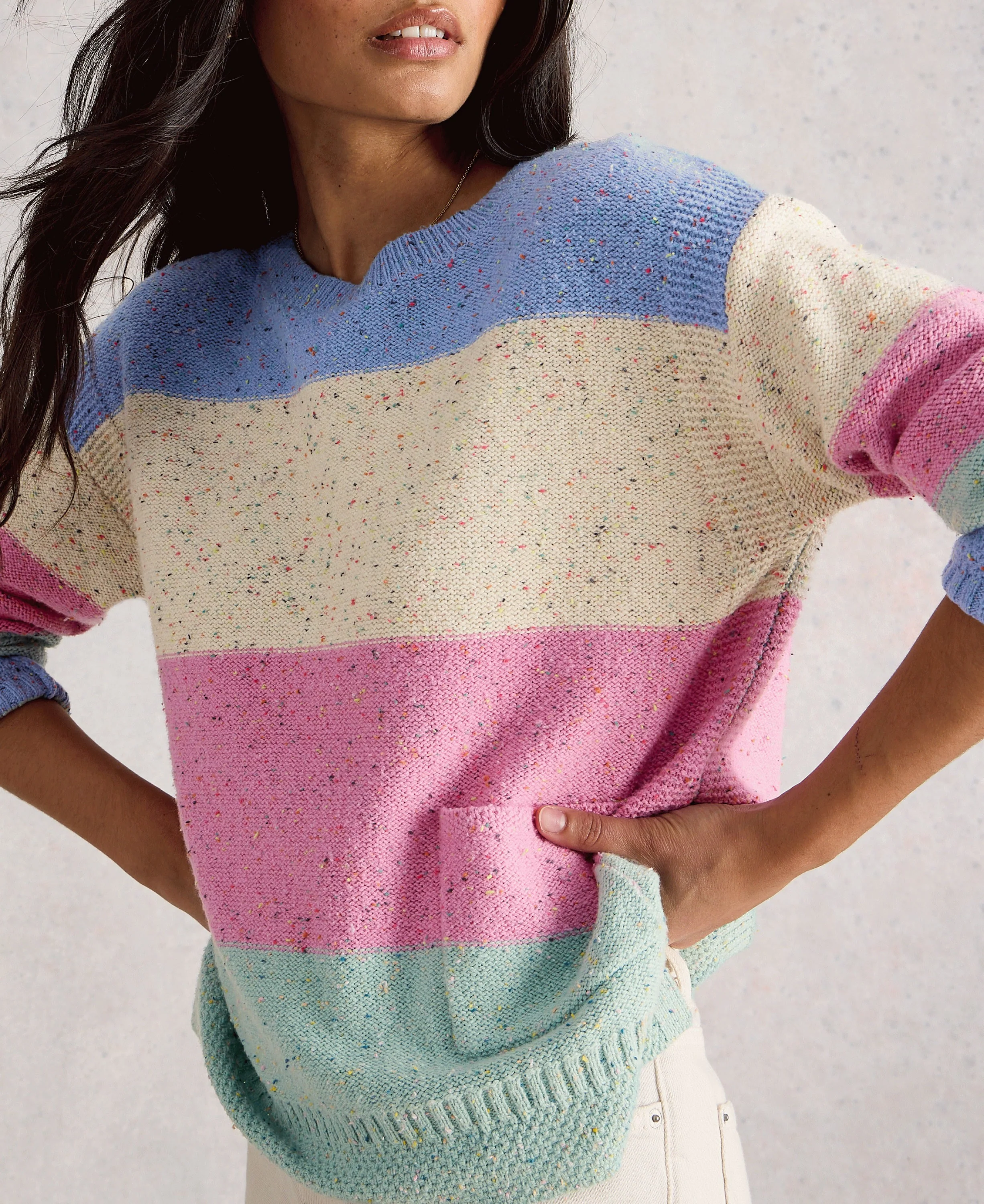 Victoria Striped Jumper - Natural Multi - Image 2