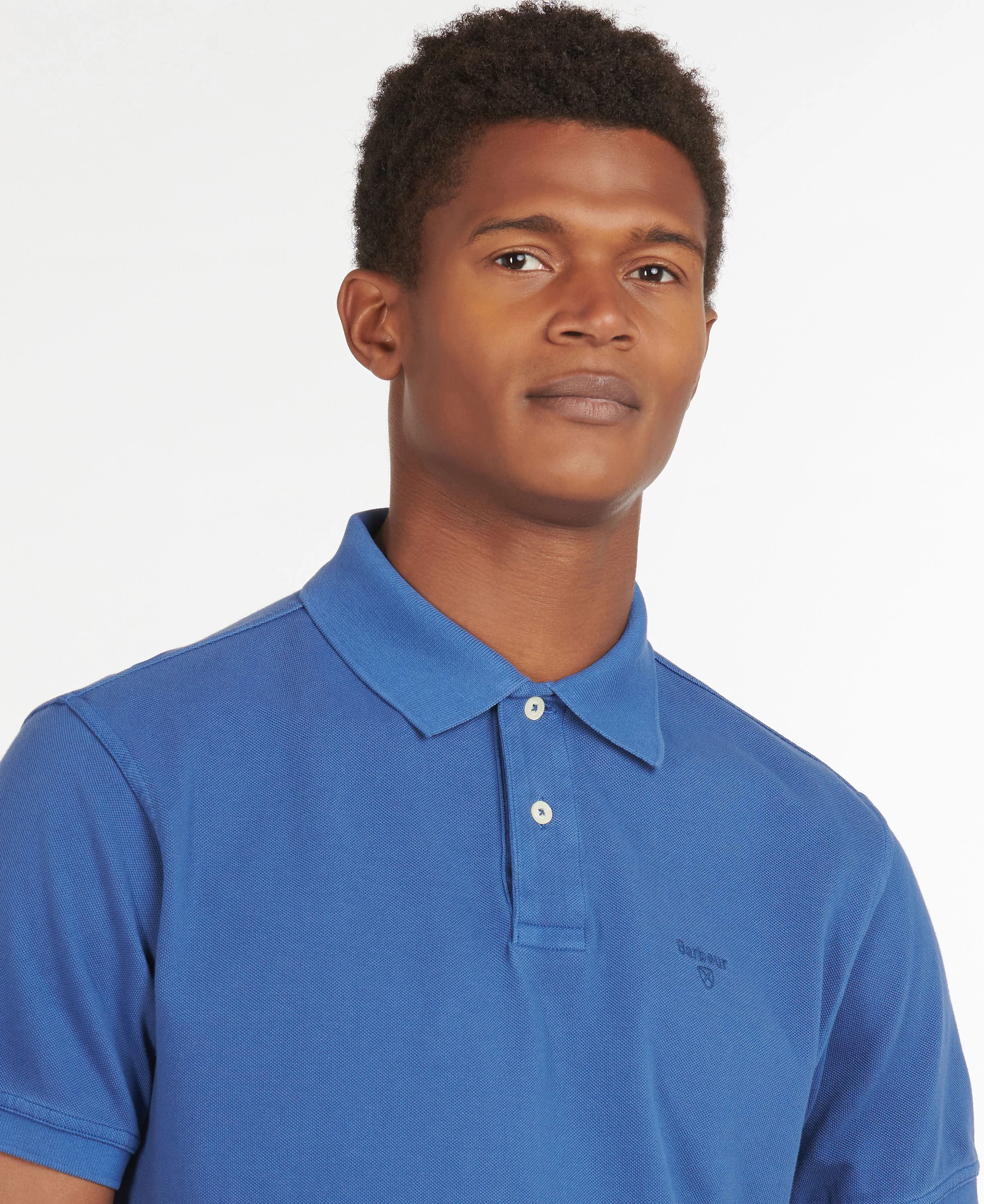 Washed Sports Polo Shirt - Marine Blue - Image 5