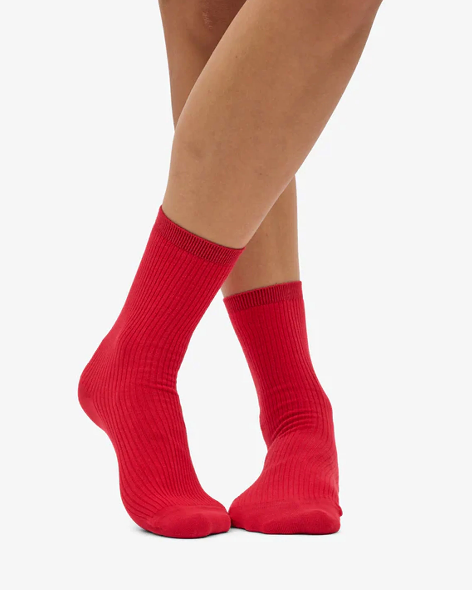 Women Classic Organic Sock - Scarlet Red - Image 2